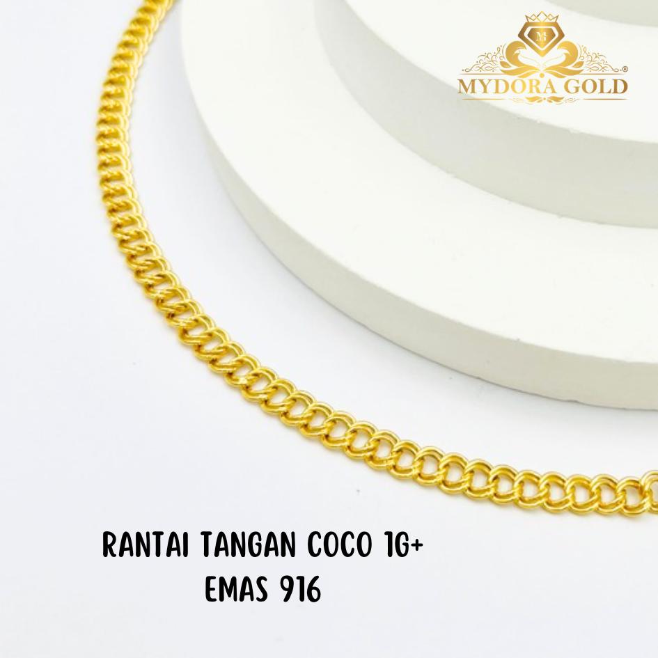 MYDORA Rantai Tangan Coco 1g+ l EMAS 916/22K