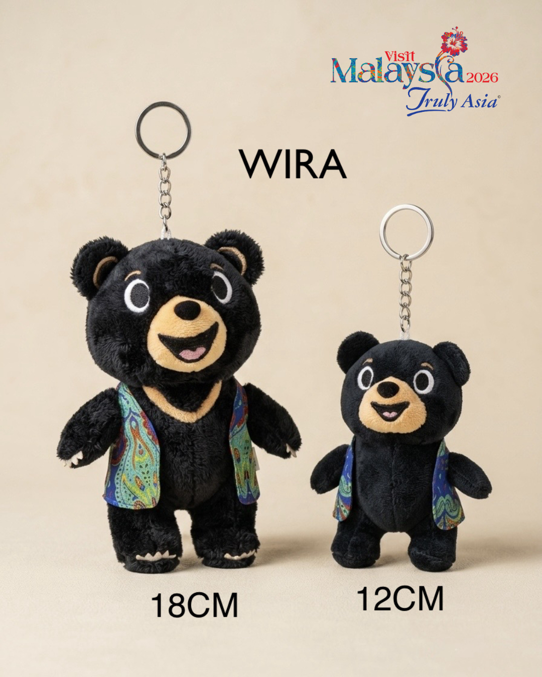 Visit Malaysia 2026 - Sun Bear Plushie Key Chain