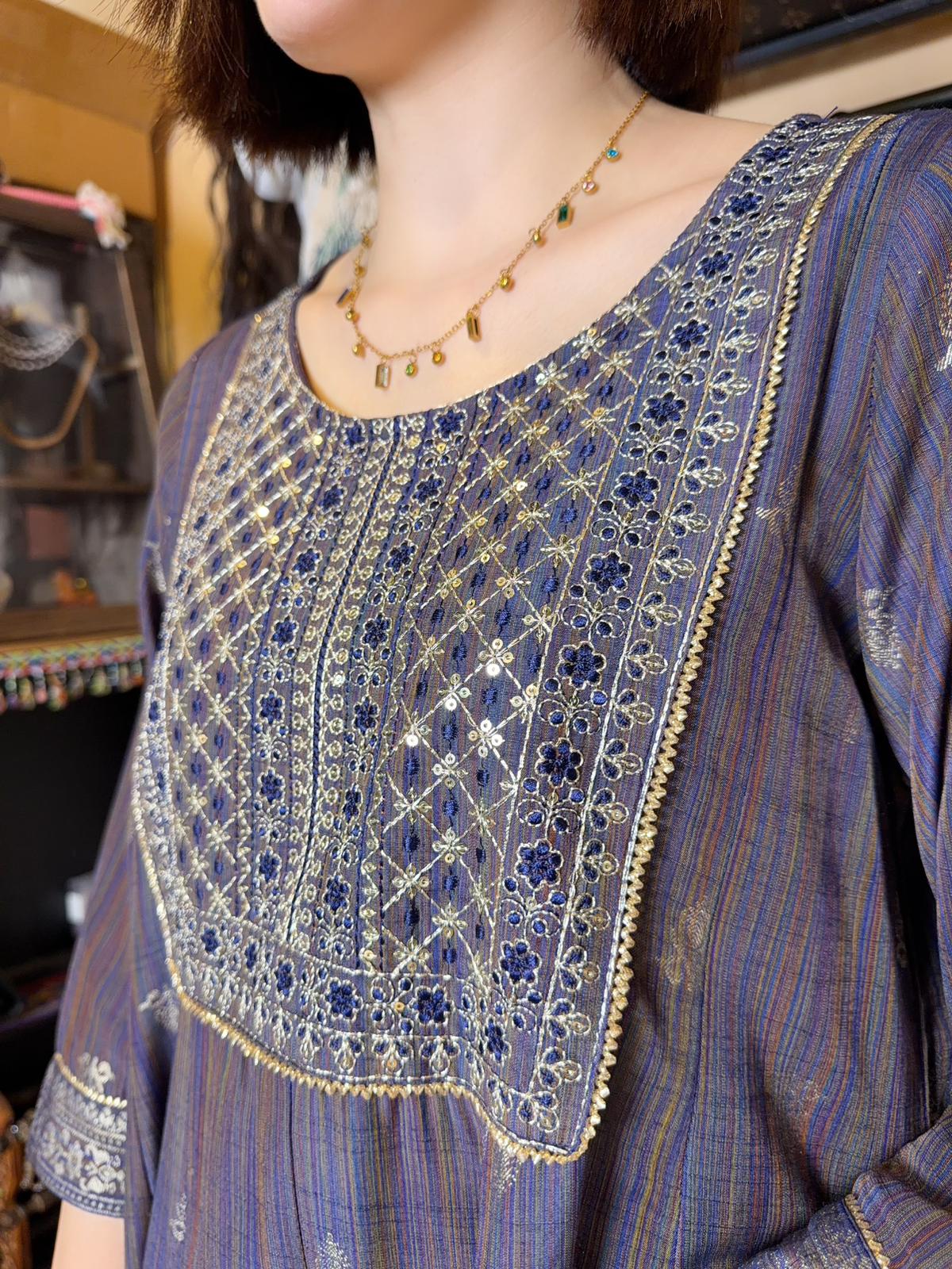 #1511 Rainbow Purple Purple Floral Emb. OP 49"