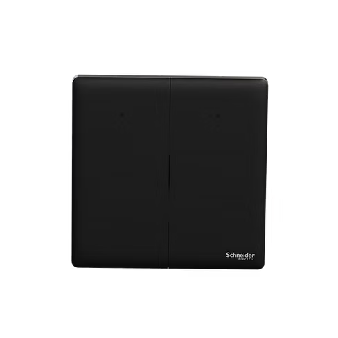 施耐德 Unica X 曜石黑 2位單控 帶指示燈 開關掣