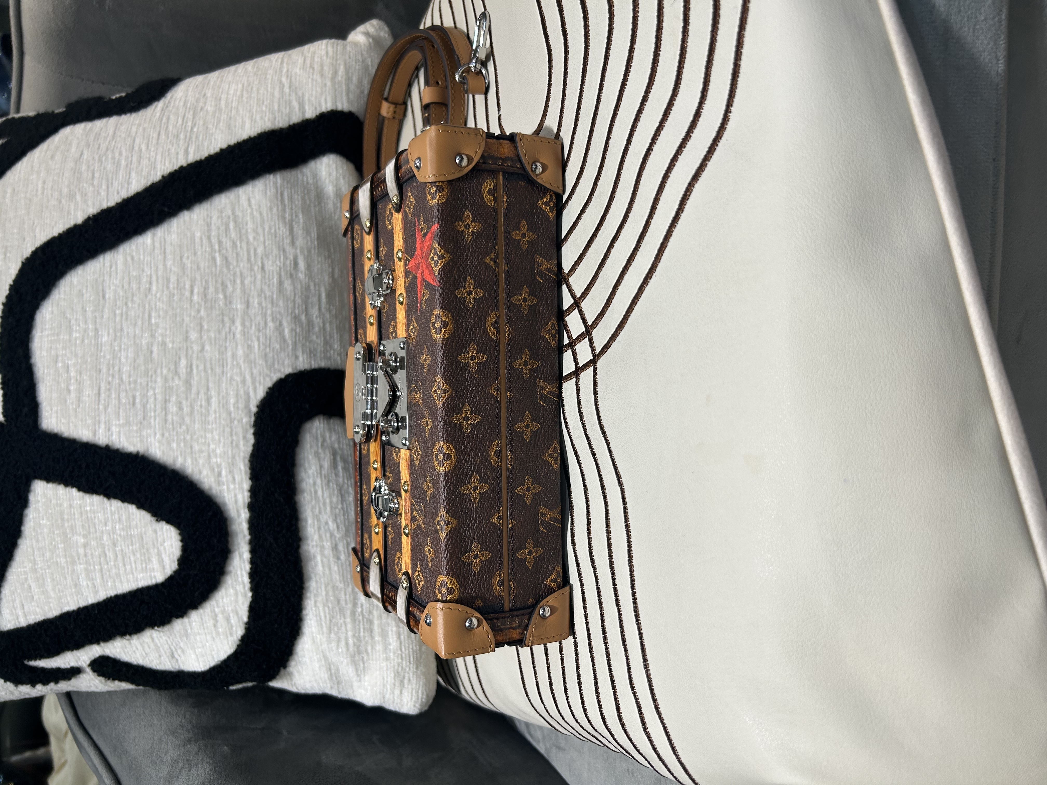 LV Time Trunk Petite Malle Shoulder Bag 硬箱肩背包 M52737 100%Authentic, 99%New ☑️晶片☑️Strap☑️Dust bag