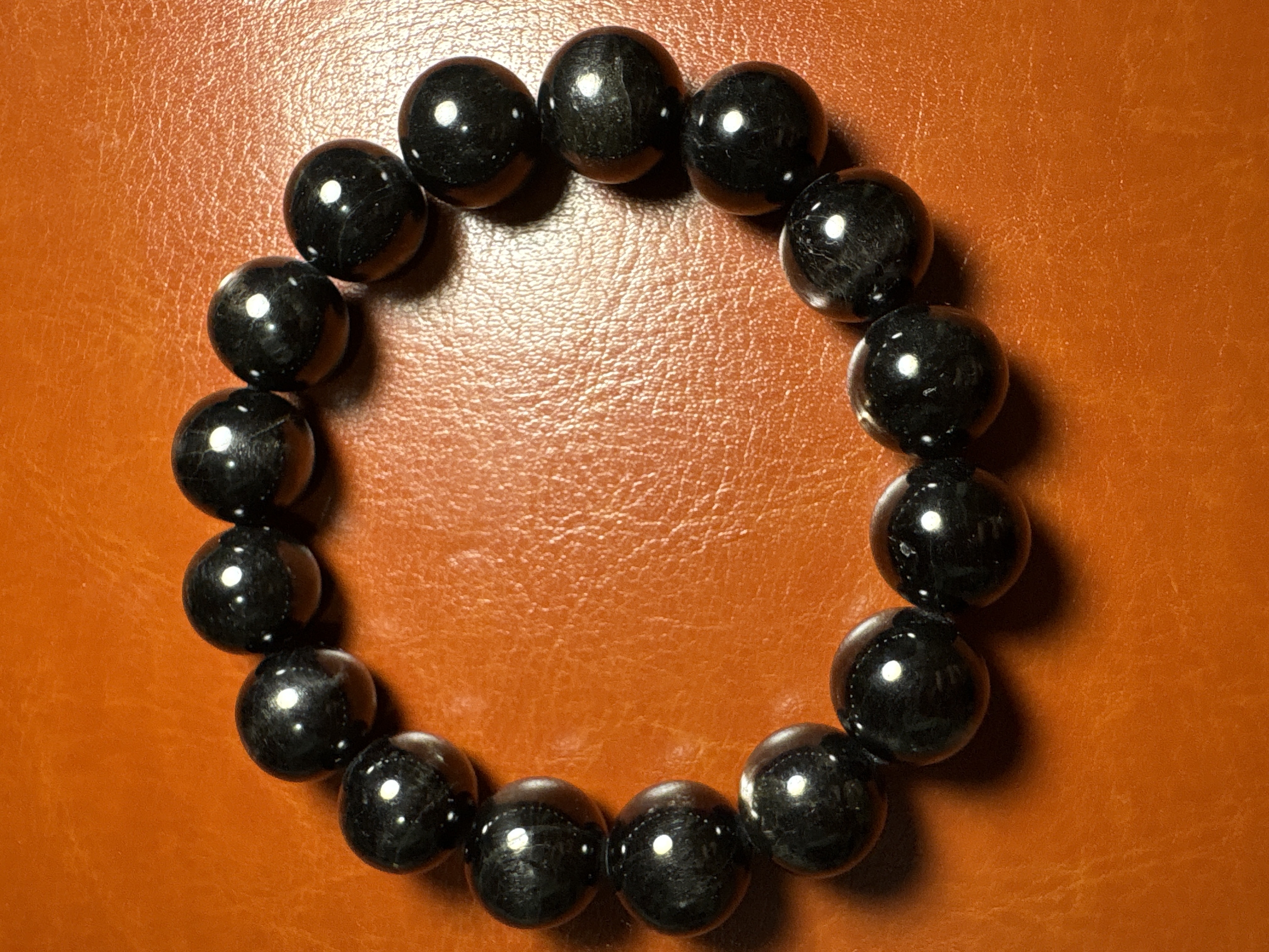 【能量】金運石銀線石手串 ｜附送證書No.3666 ｜12.5mm珠16cm手圍