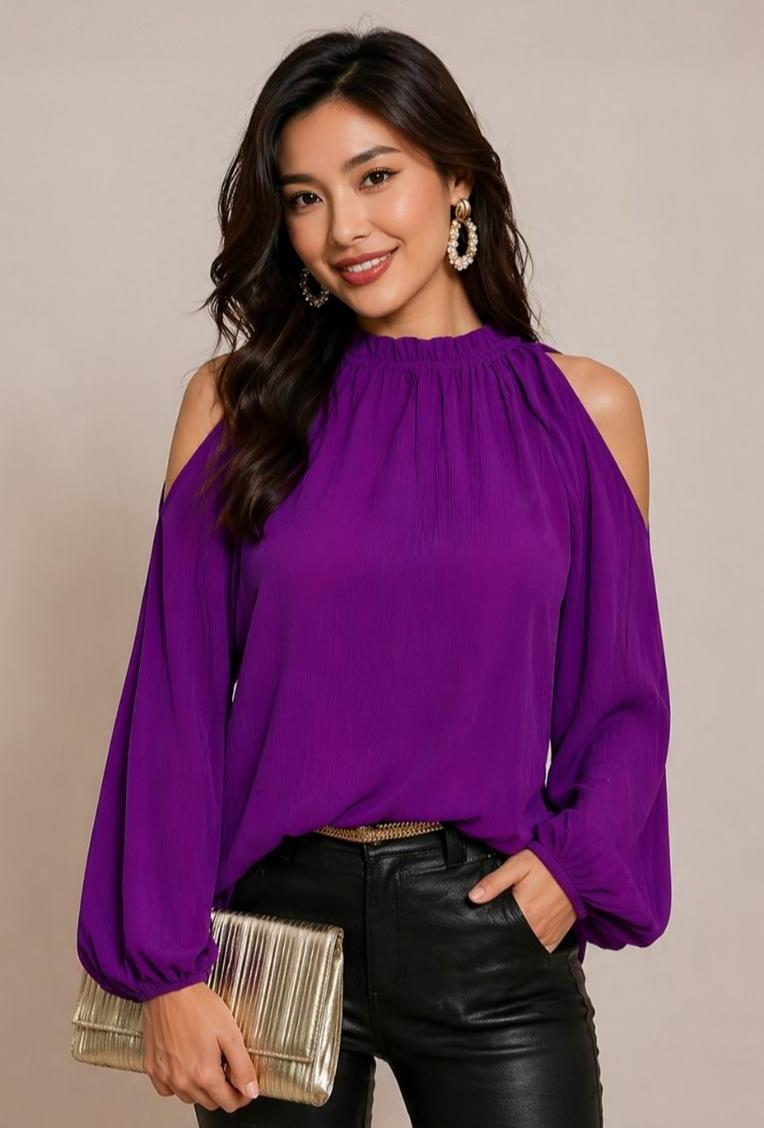 Cold shoulder blouse