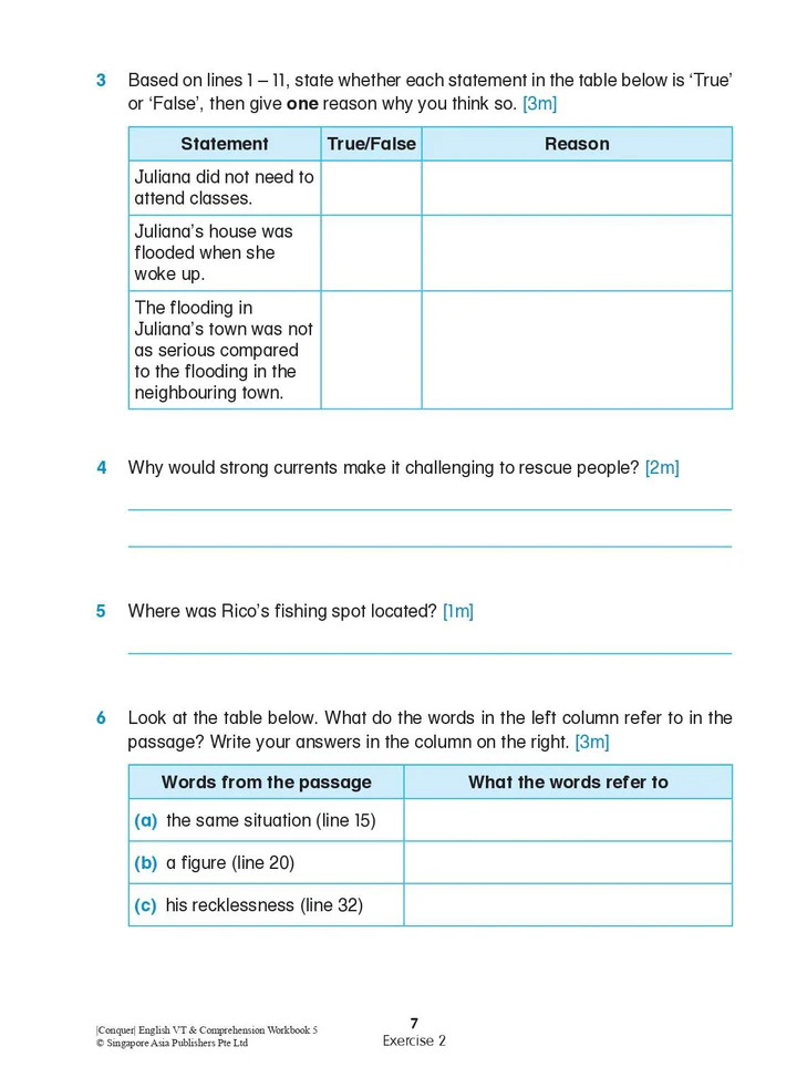 Conquer English Visual Text Comprehension & Comprehension Workbook 5