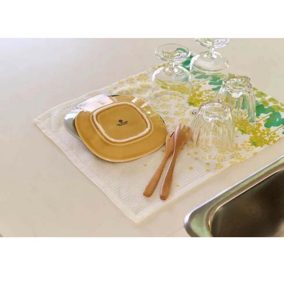 日本進口純棉格紋花朵與昆蟲竹纖維抹布