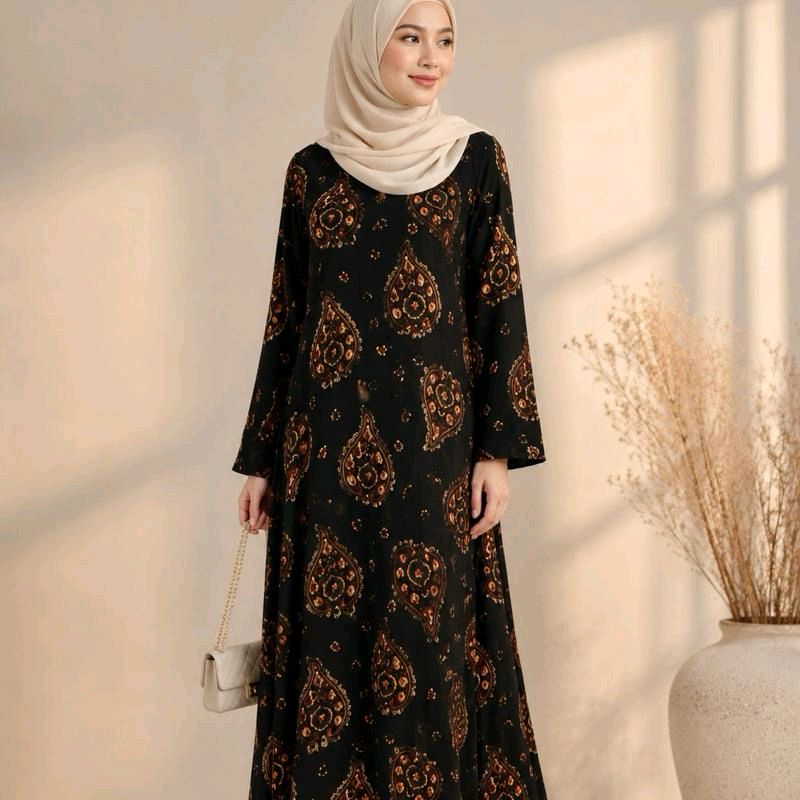 Linen Dress - Black Spade