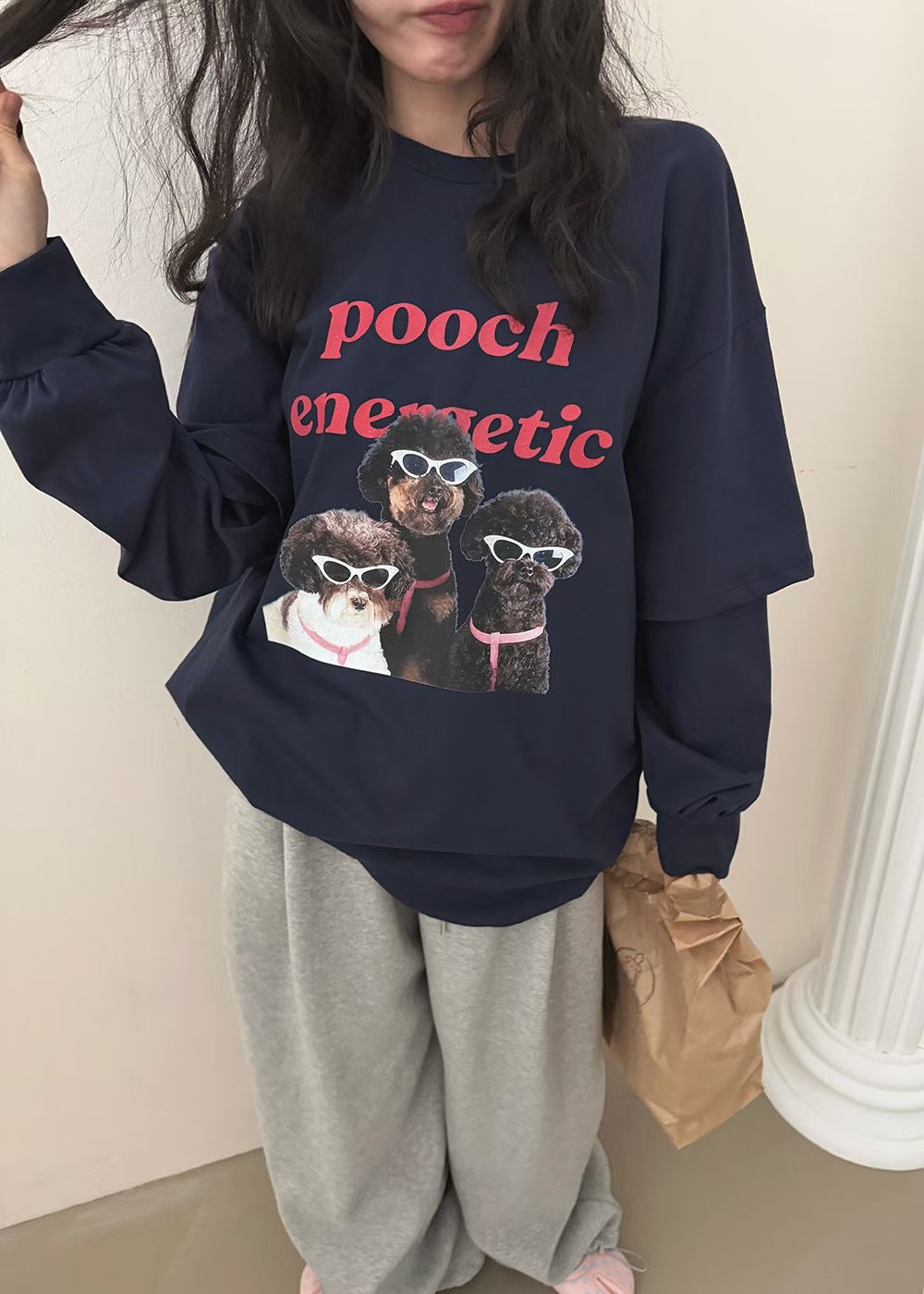 221078 狗仔假兩件TEE