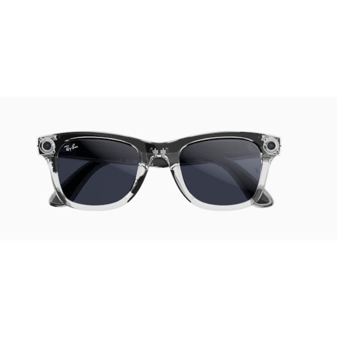 (🔥NEW RELEASE🔥) Rayban Meta Wayfarer Smart Glass Shiny Transparent/Sapphire Limited Edition 32GB (Full Set)