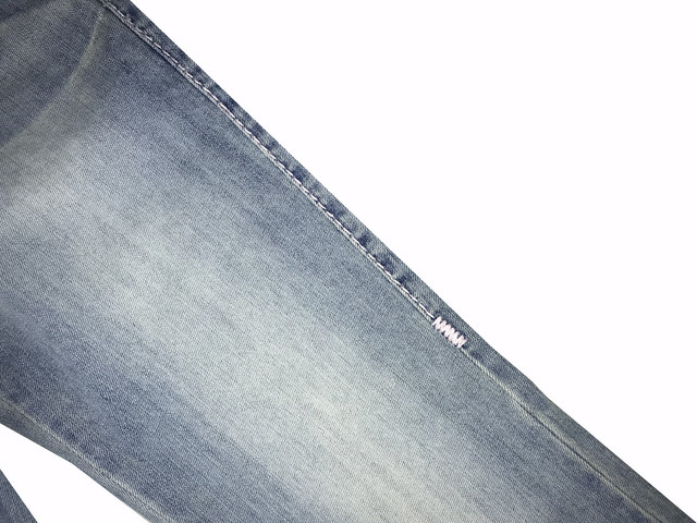 Pink-Stitched Low-Rise Bootcut Pants