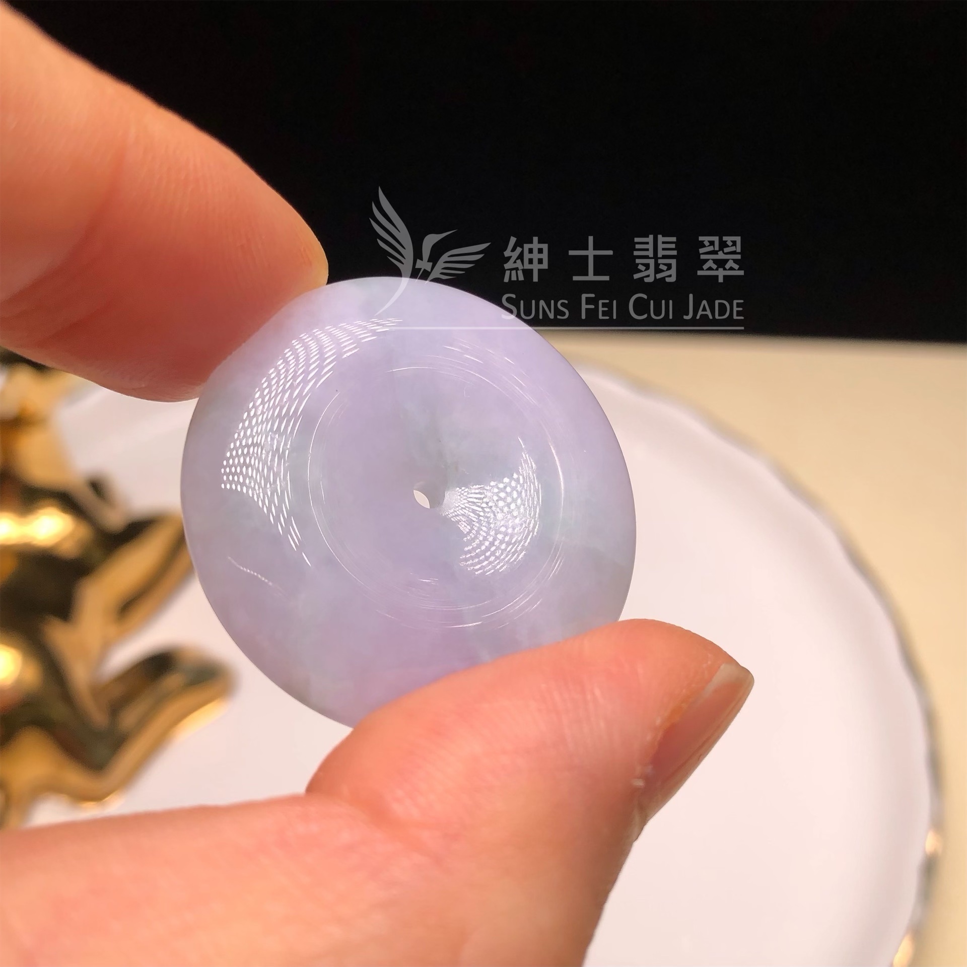 春彩翡翠平安扣 B07865