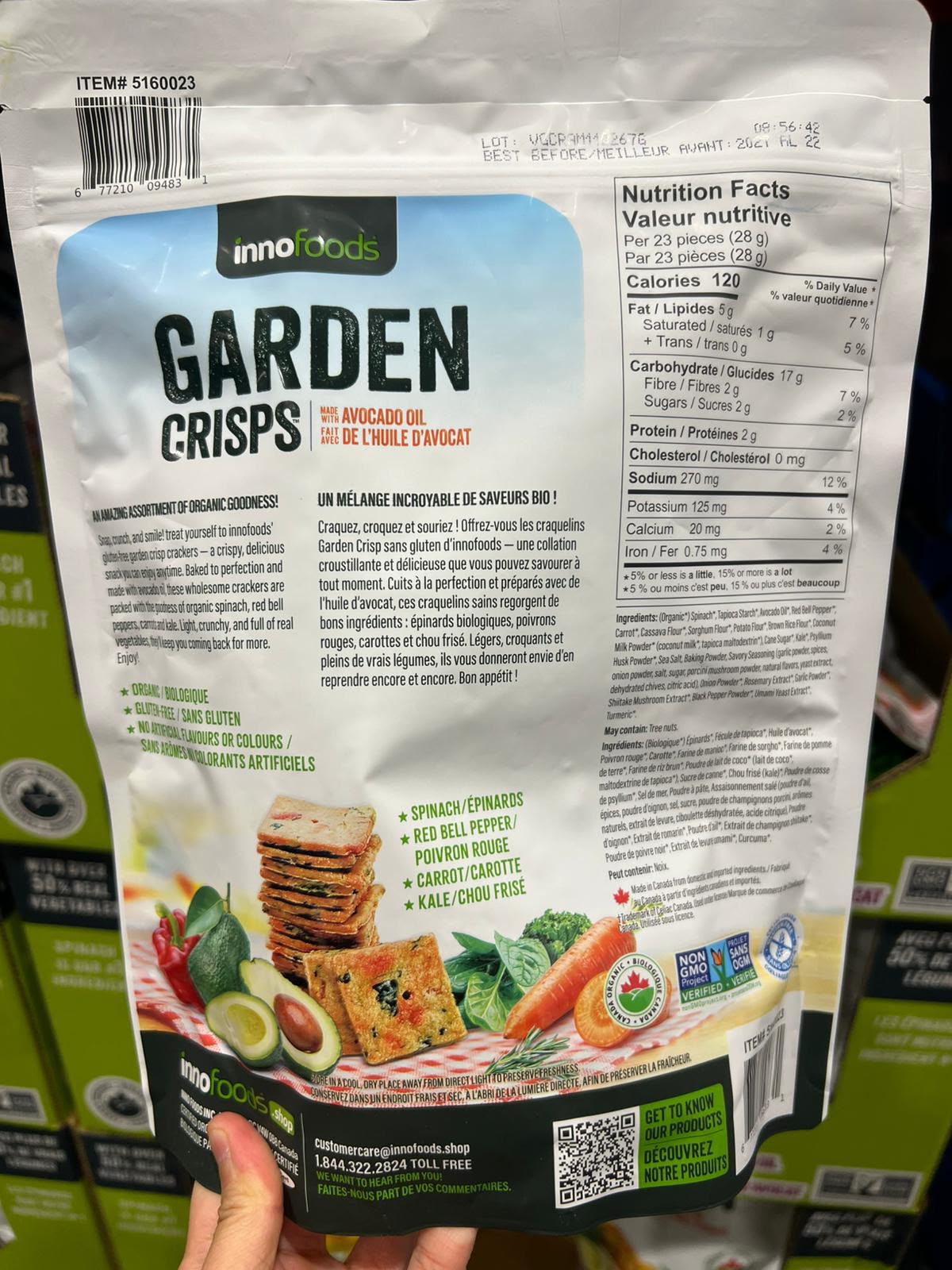 加拿大直送 Innofoods Garden Crisps 510g