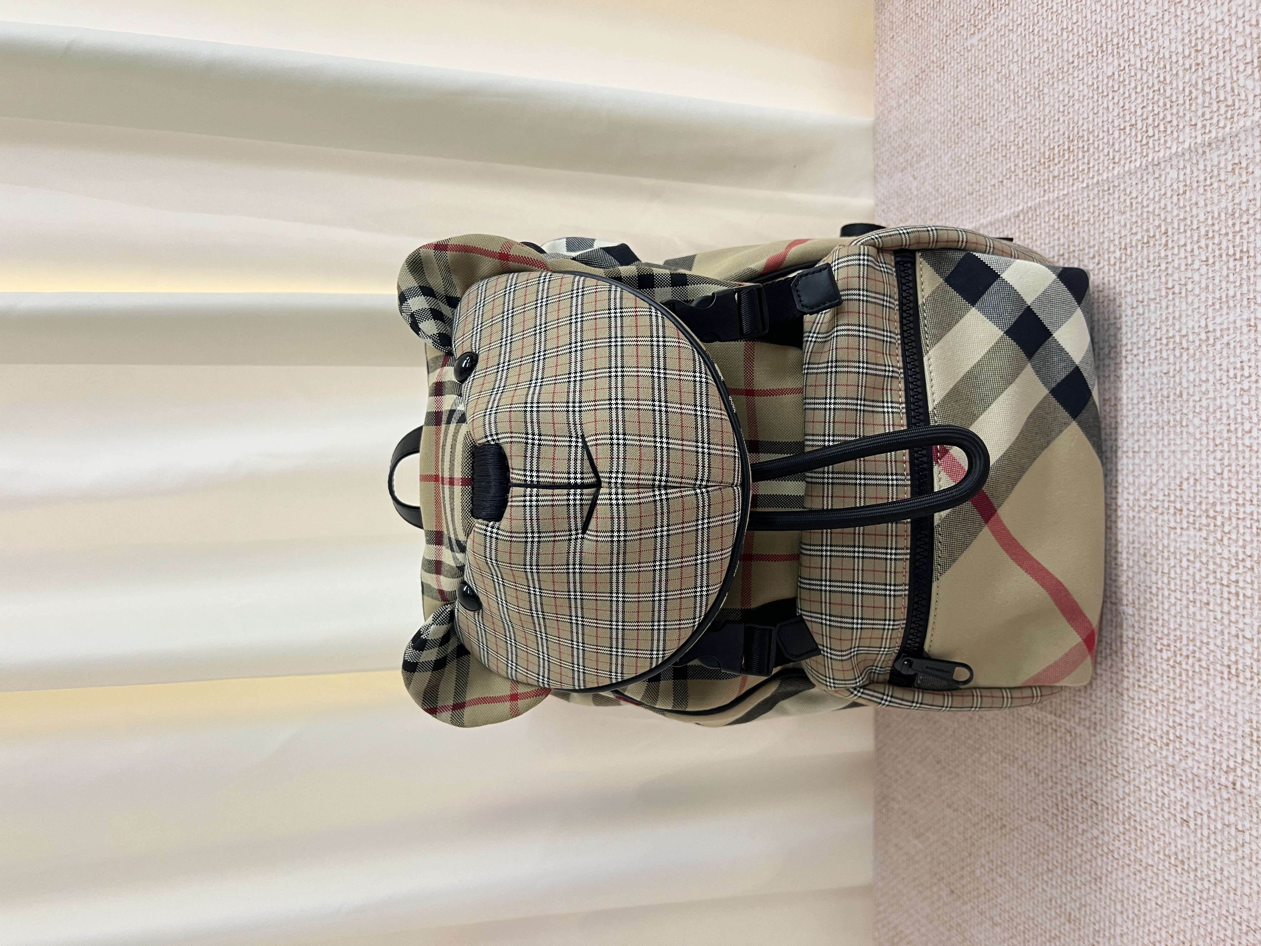 Pre-owned Burberry Kids Thomas 3D Teddy Check-Print Backpack/ Product Code: 26030207