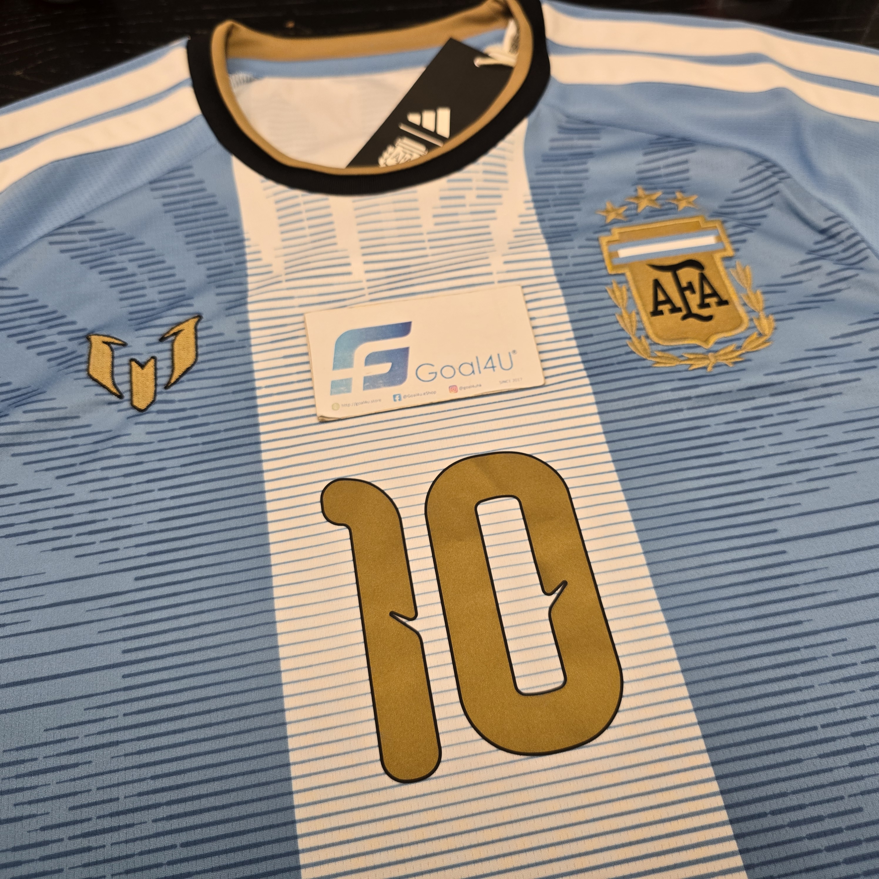 #現貨🔥  Adidas x Messi 美斯阿根廷紀念球迷版球衣 (連MESSI金色印字) LD3316