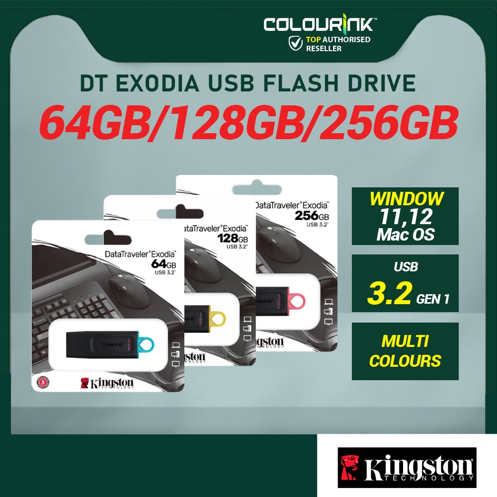Kingston Pendrive DataTraveler Exodia DTX USB 3.2 Flash Drive Thumb Drive Pendrive (128GB / 64GB / 32GB)