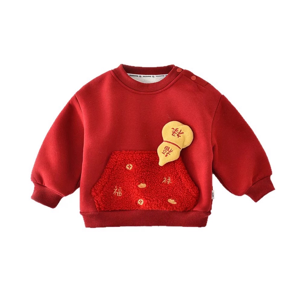 🧨新年款預訂🧨福祿加絨毛絨口袋衛衣