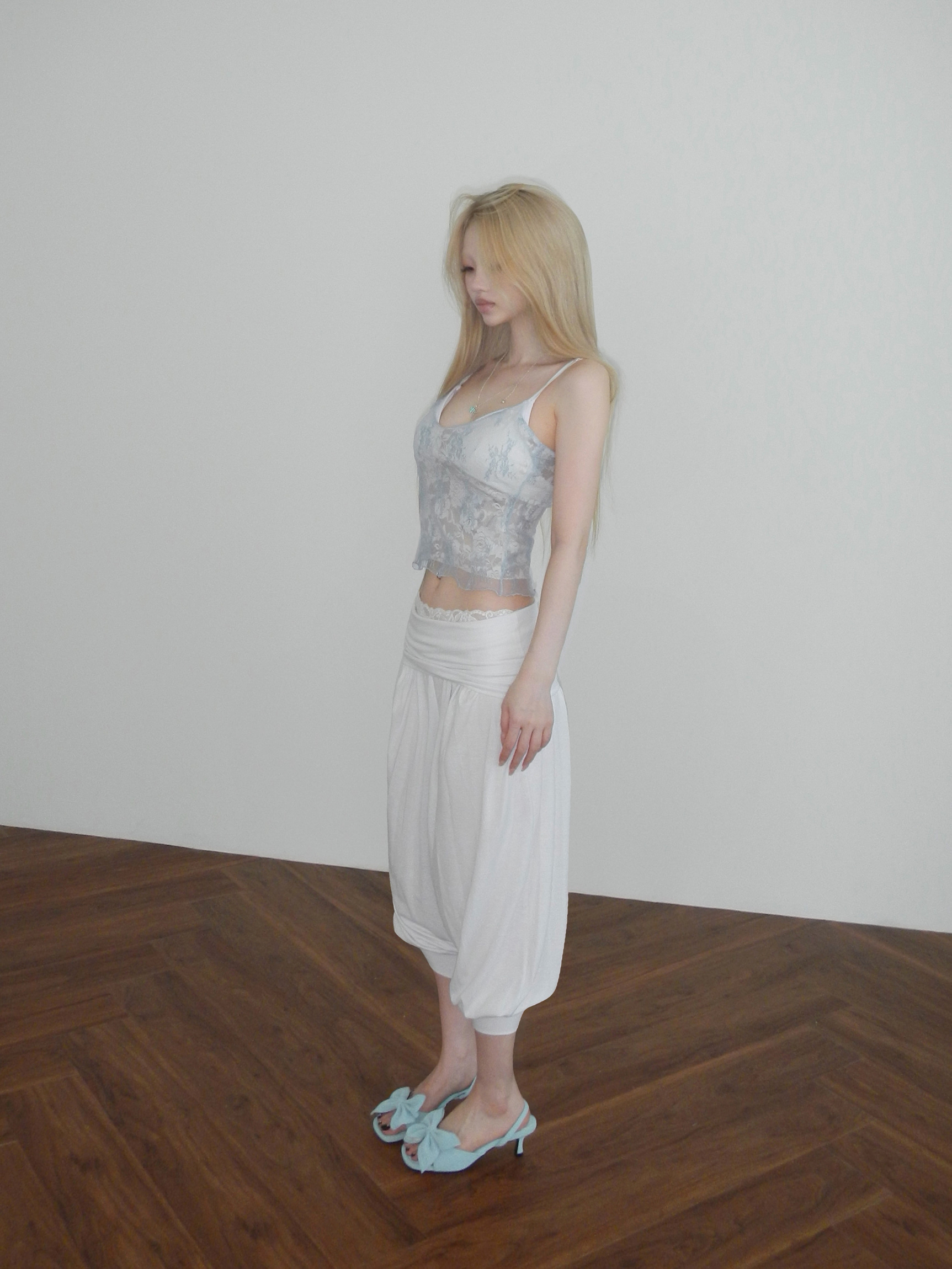 Floral Lace Cami with Scarf