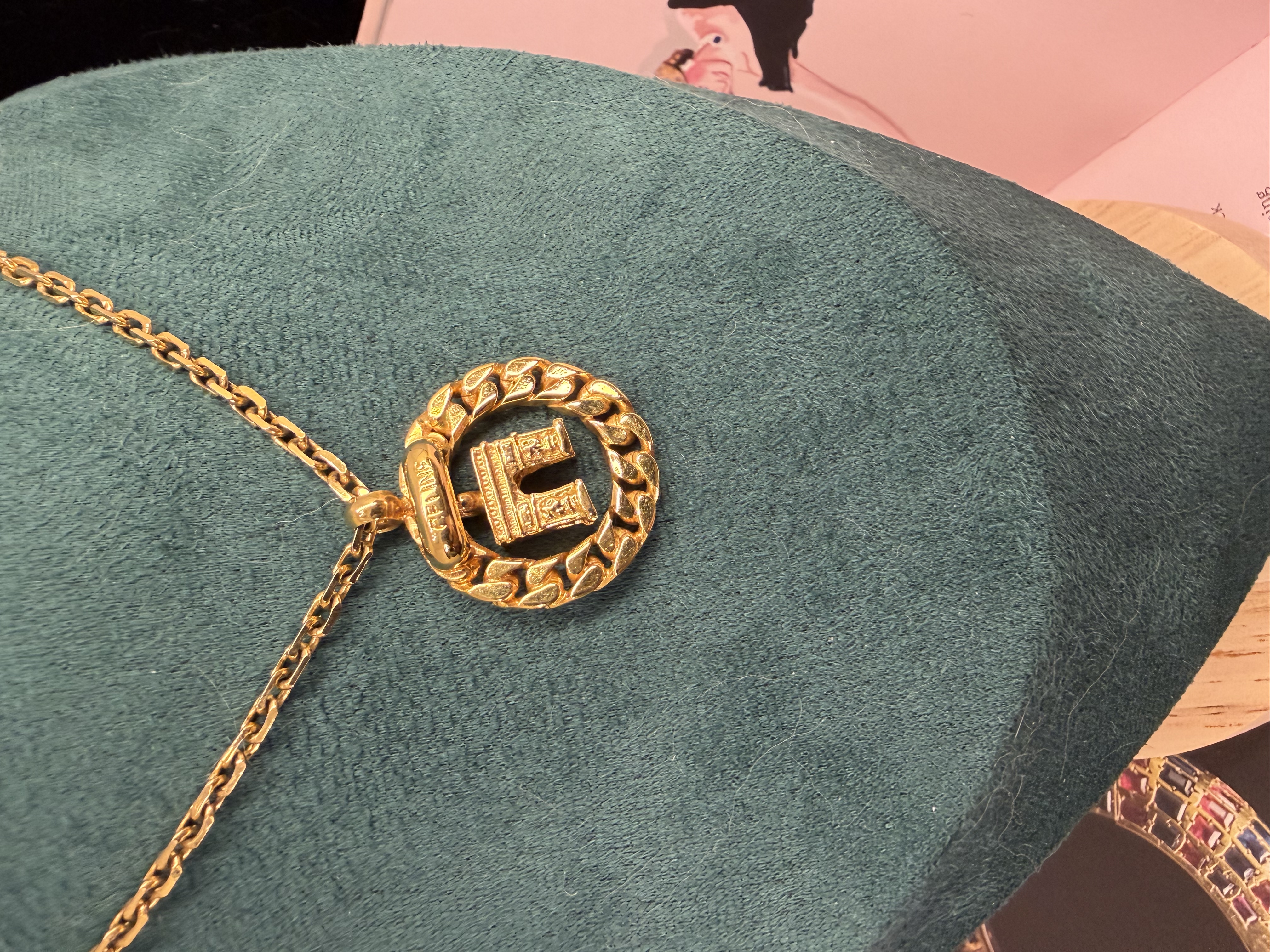 Vintage celine art de triomphe necklace