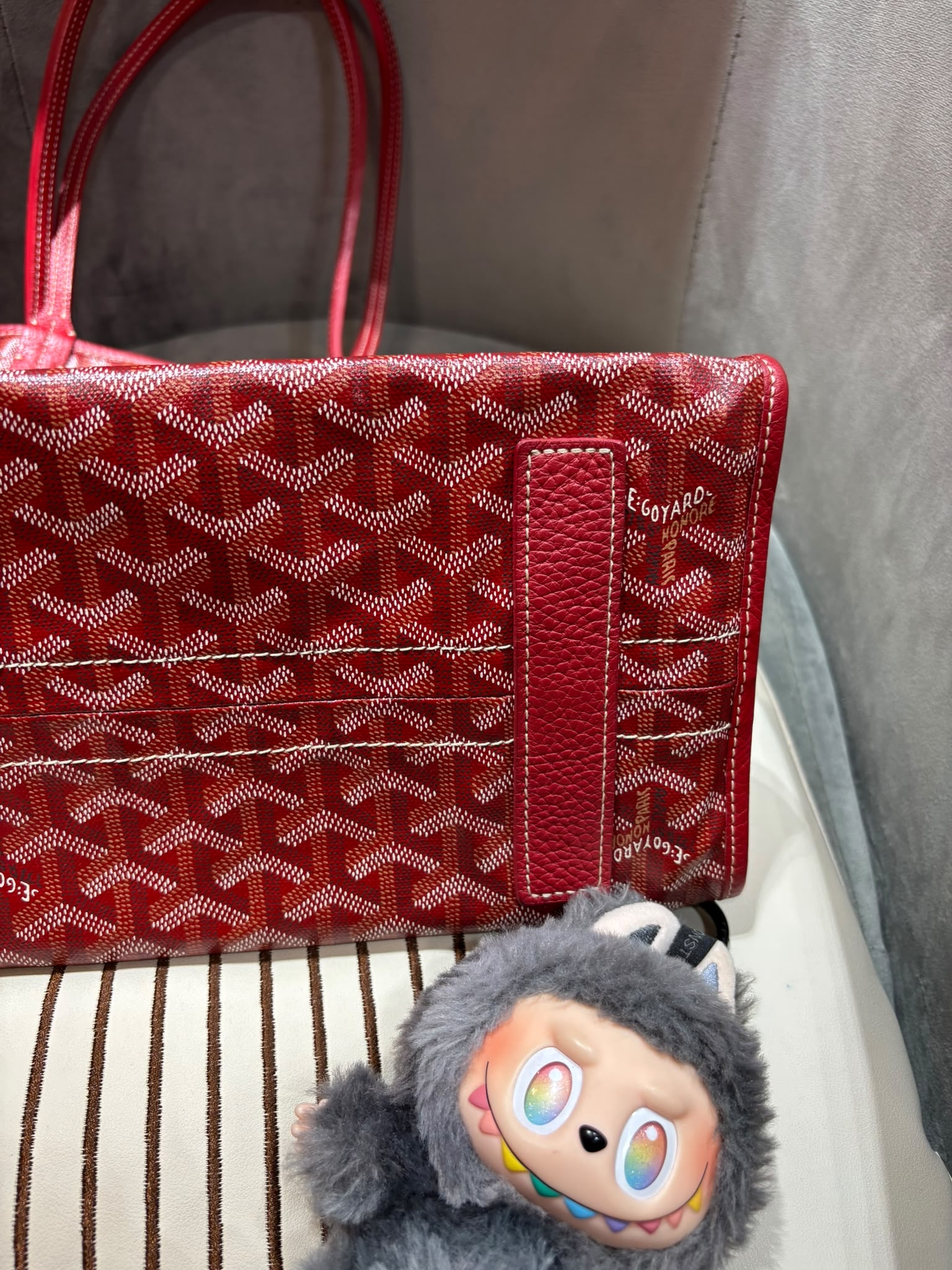 Goyard hardy pm tote bag Red 100%Authentic, 90%new 