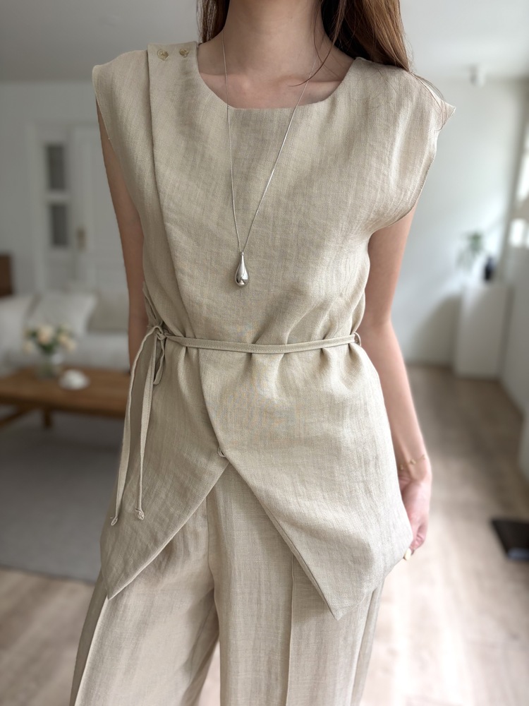 The Fine Linen Summer Set (Beige)