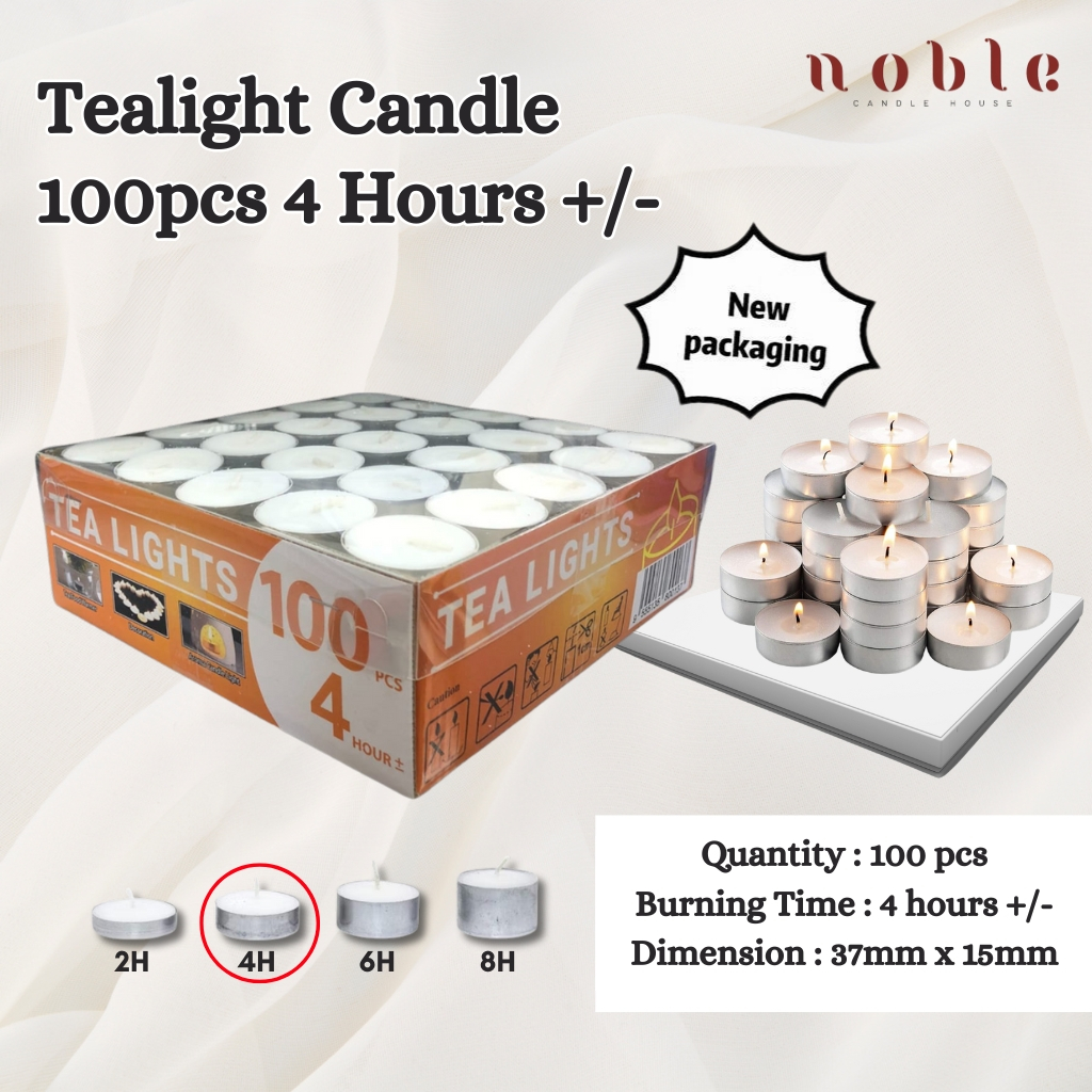 Piala Emas- Tealight Candle 100pcs/Tealight/Tea Light/Lilin 2Hrs/4Hrs/6Hrs/8Hrs