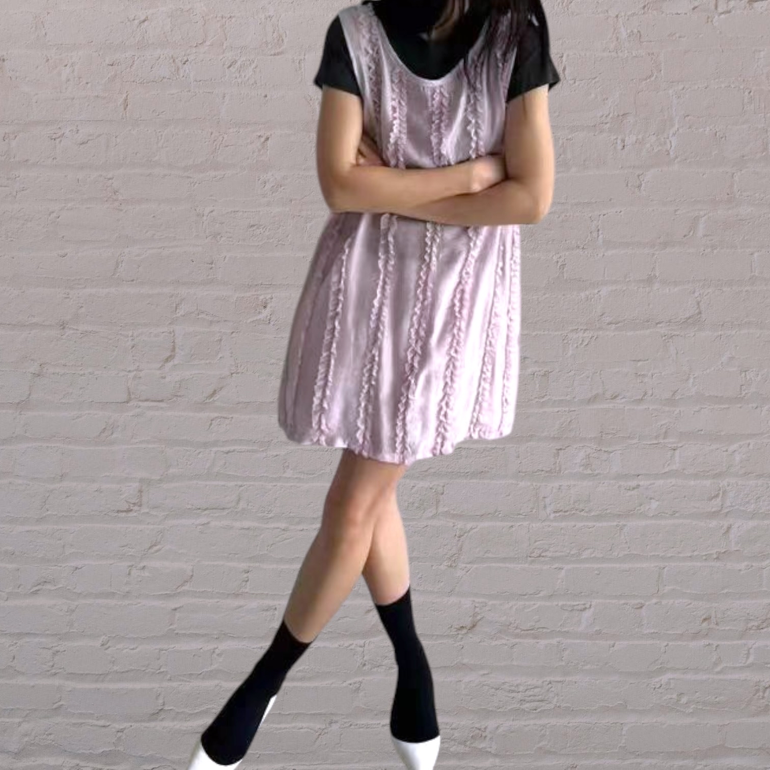 221143 立體荷葉邊連身裙