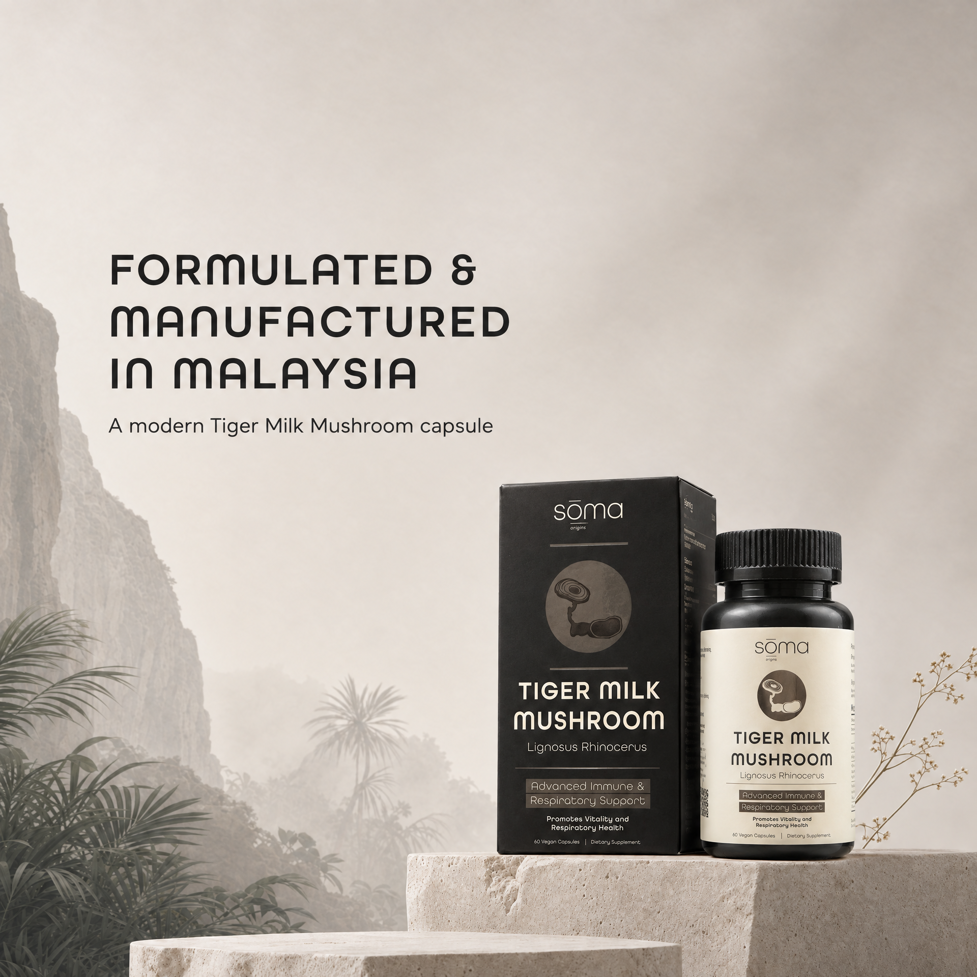 Soma Origins - Tiger Milk Mushroom Extract 虎乳芝 60粒膠囊 (Lignosus Rhinocerus) 
