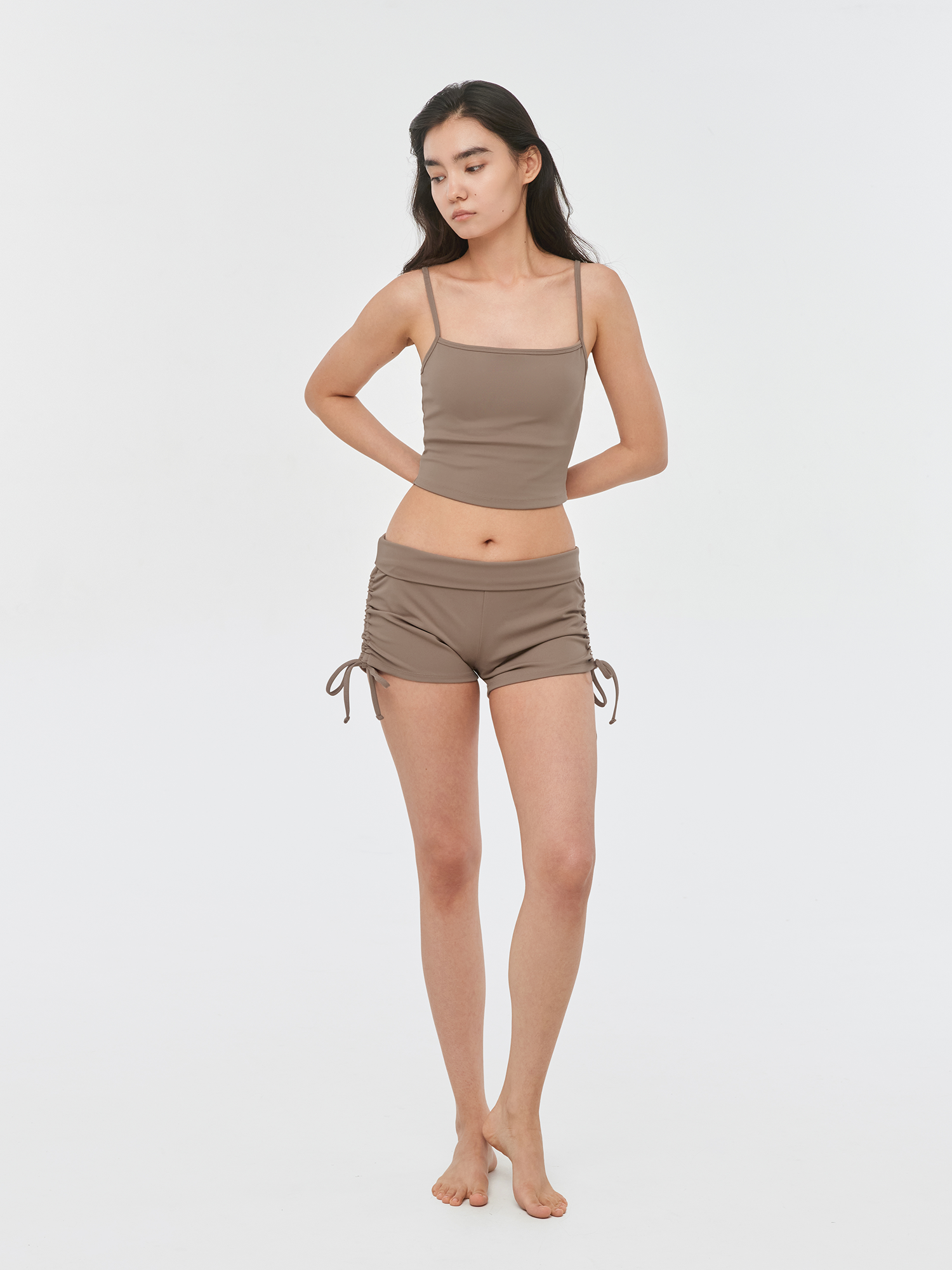 【束帶短褲】預購_Side shirring Short leggings by Conch