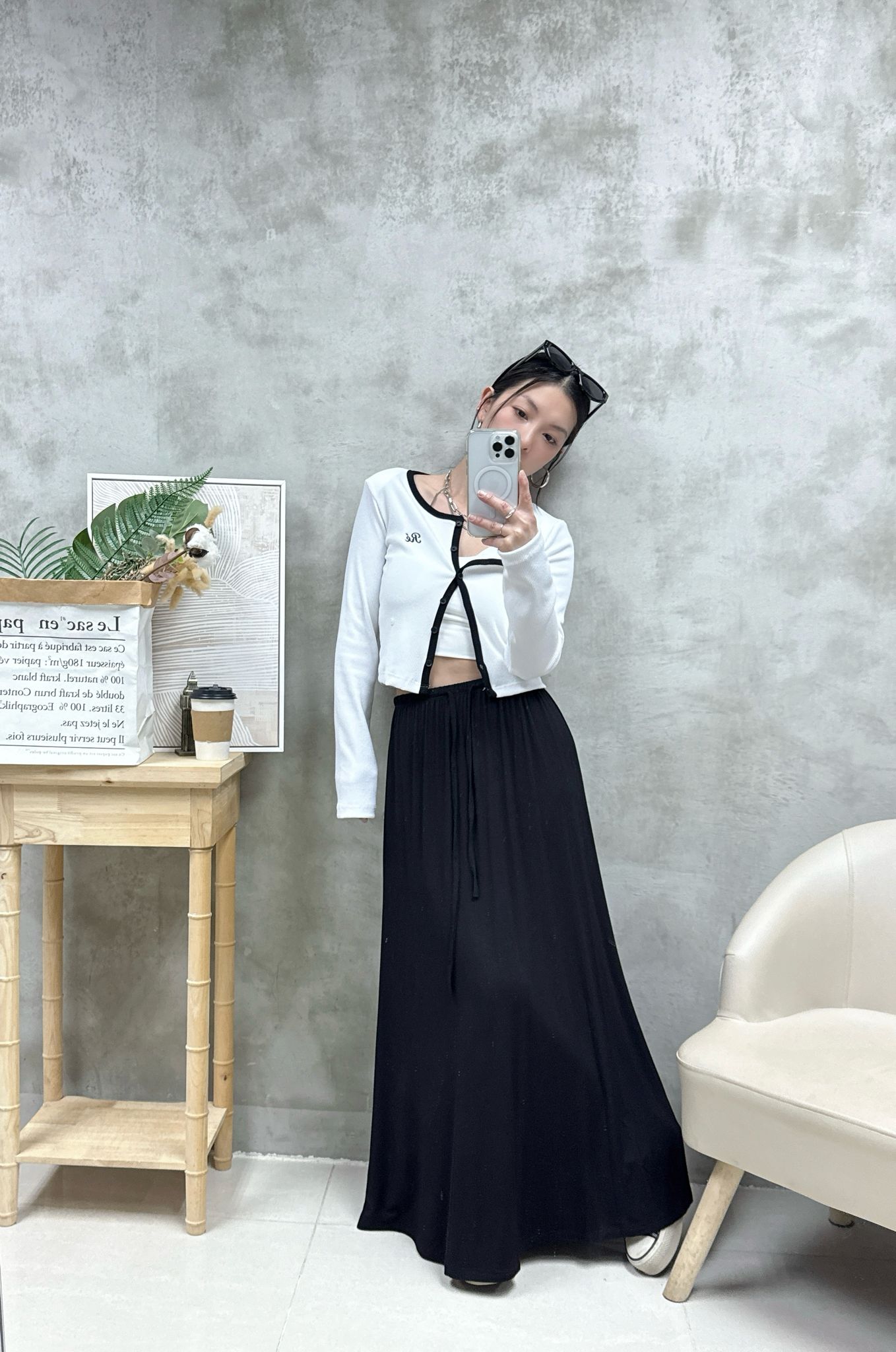 B09 棉質A cut下擺半裙