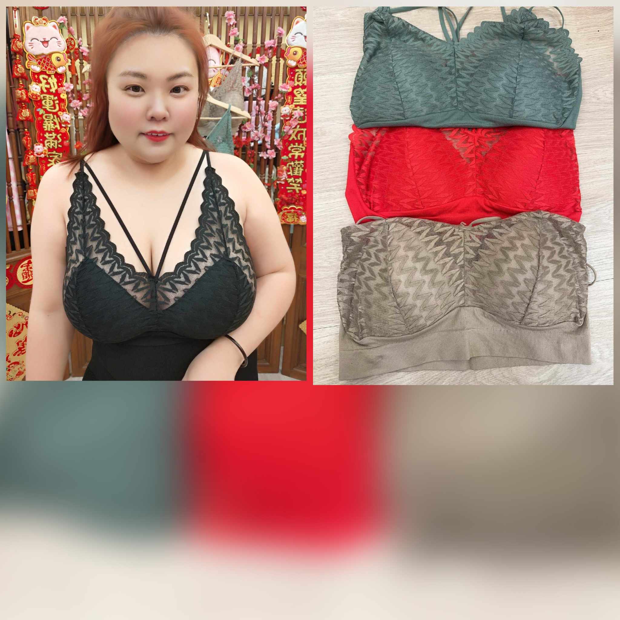 NY#5789 收副乳蕾丝美背内衣