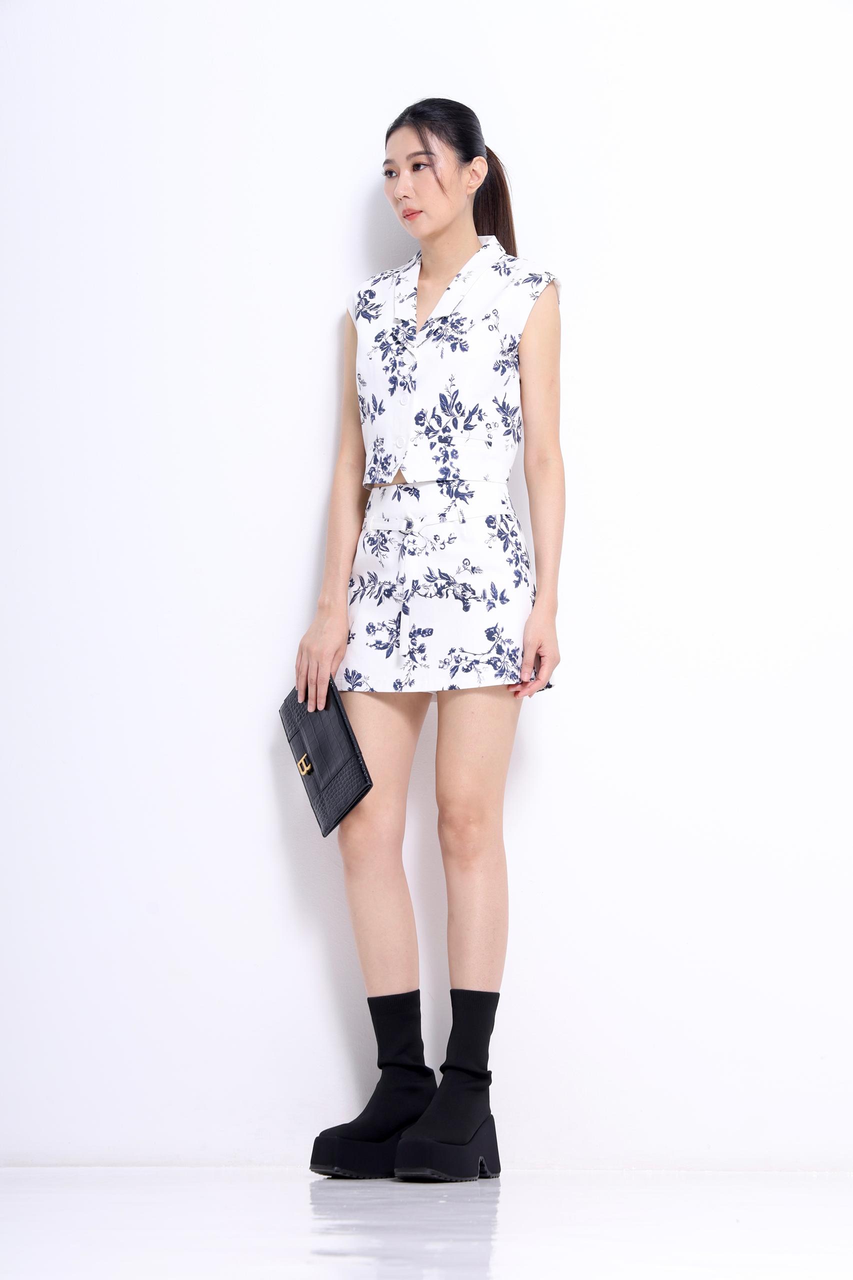 CB2745+CP1654 Celeste Floral Tailored Co-Ord Set