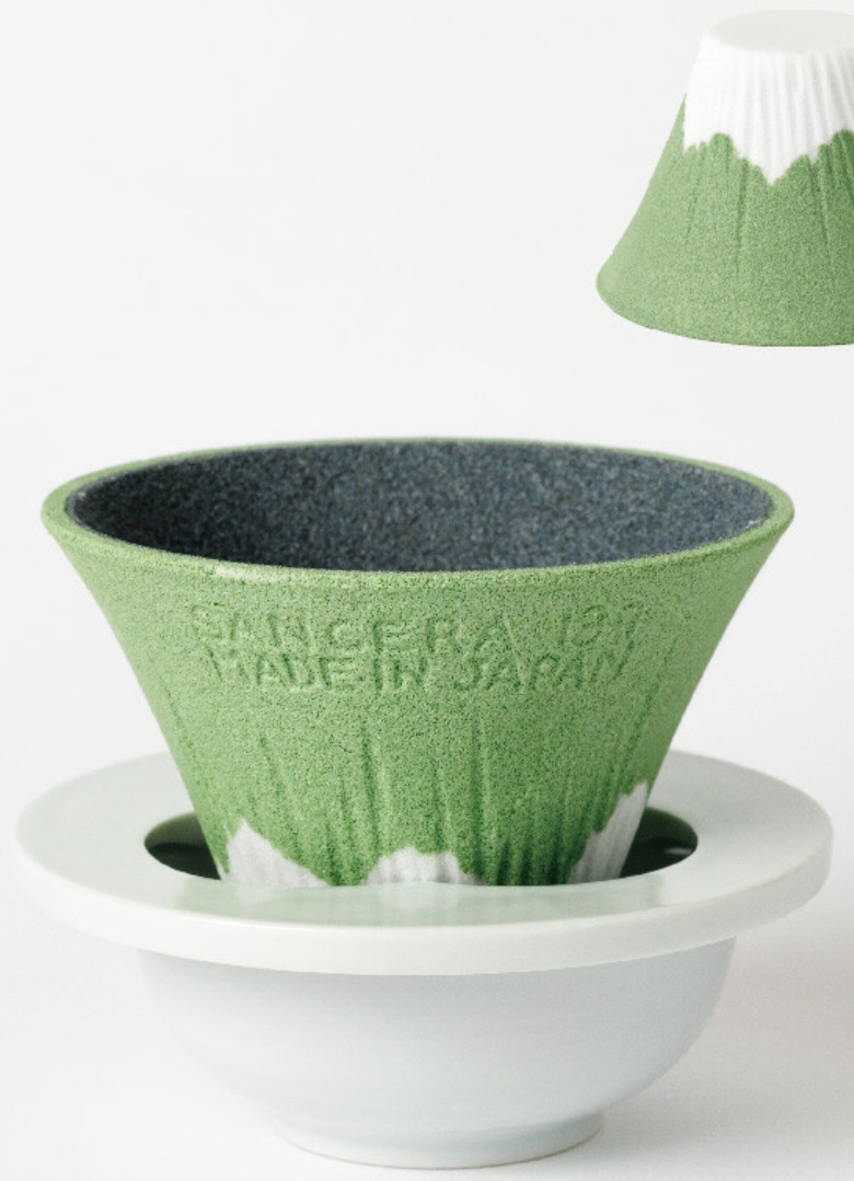 日本COFIL Fuji 富士山陶瓷咖啡濾杯 (綠色) (日本製)