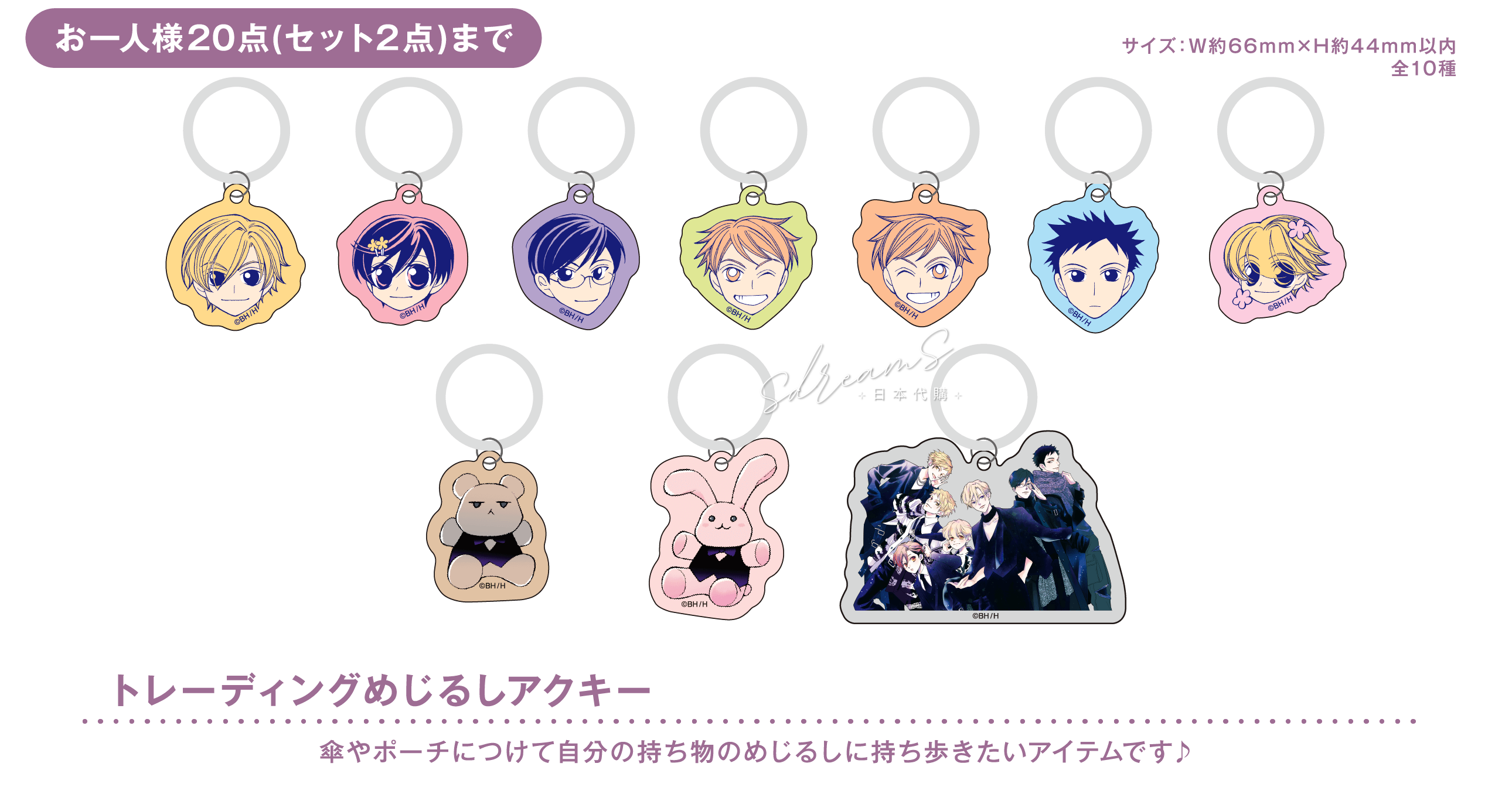 櫻蘭高校男公關部 Collaboration Cafe限定 盲抽遮掛匙扣 #P-ORG0035 (PRE-ORDER) [2026/05]