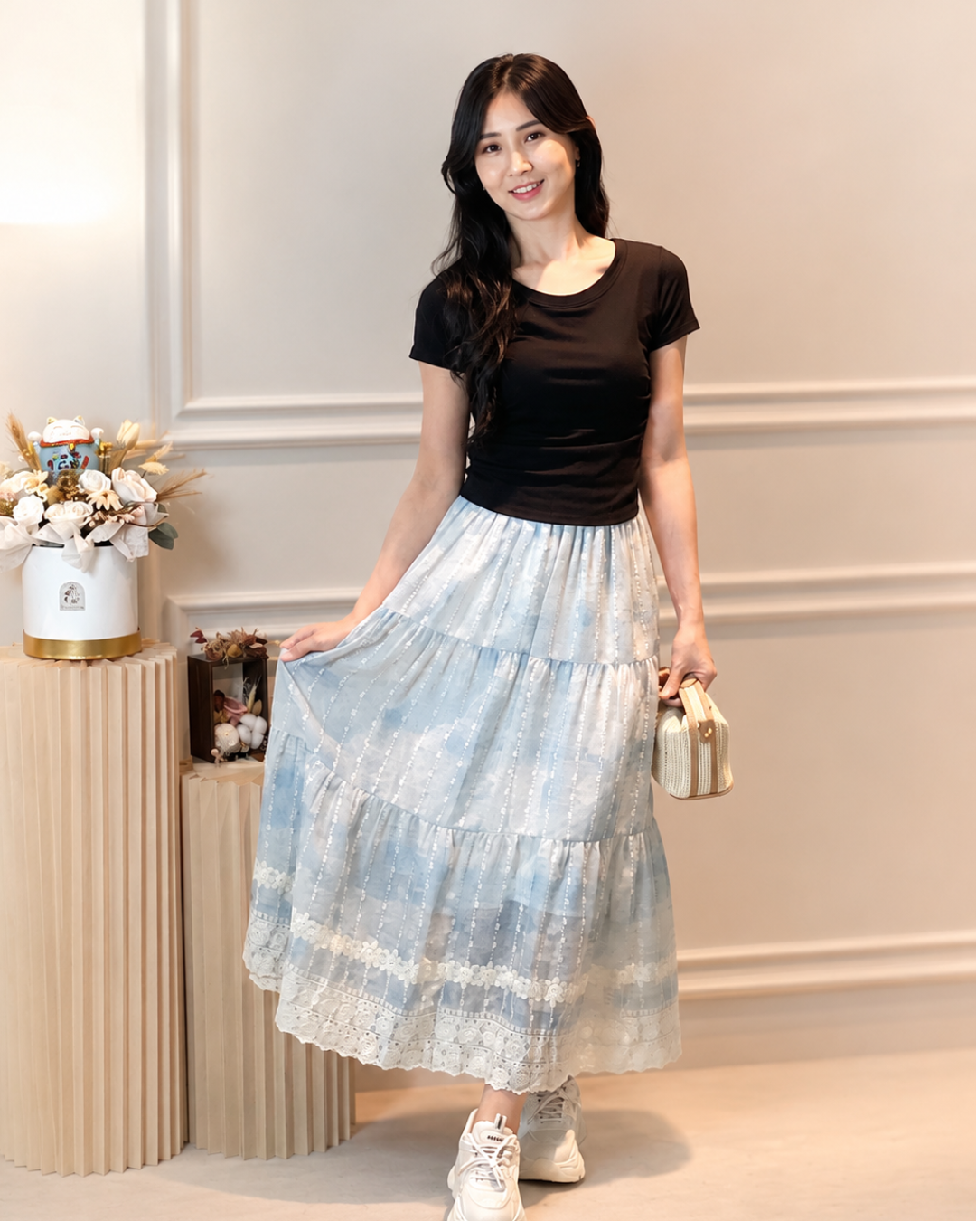 5122 Celestia Lace A Line Skirt 