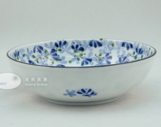 日本製小芽花白瓷輕量中兜MU5161