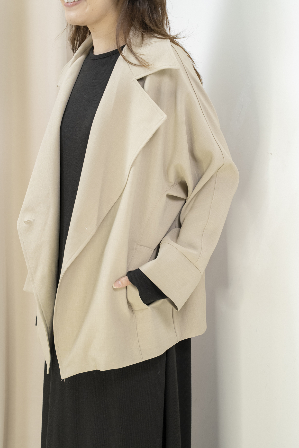 推薦！Smart Causal 必備大翻領西外（卡其啡色）