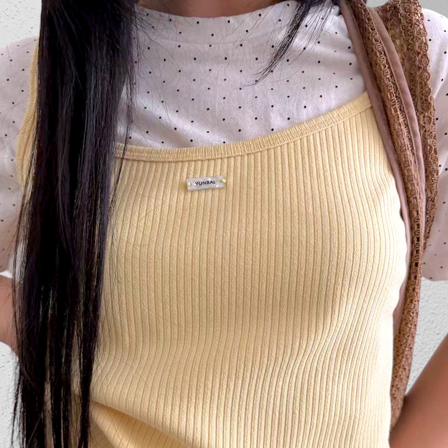 221077 吊帶波點set