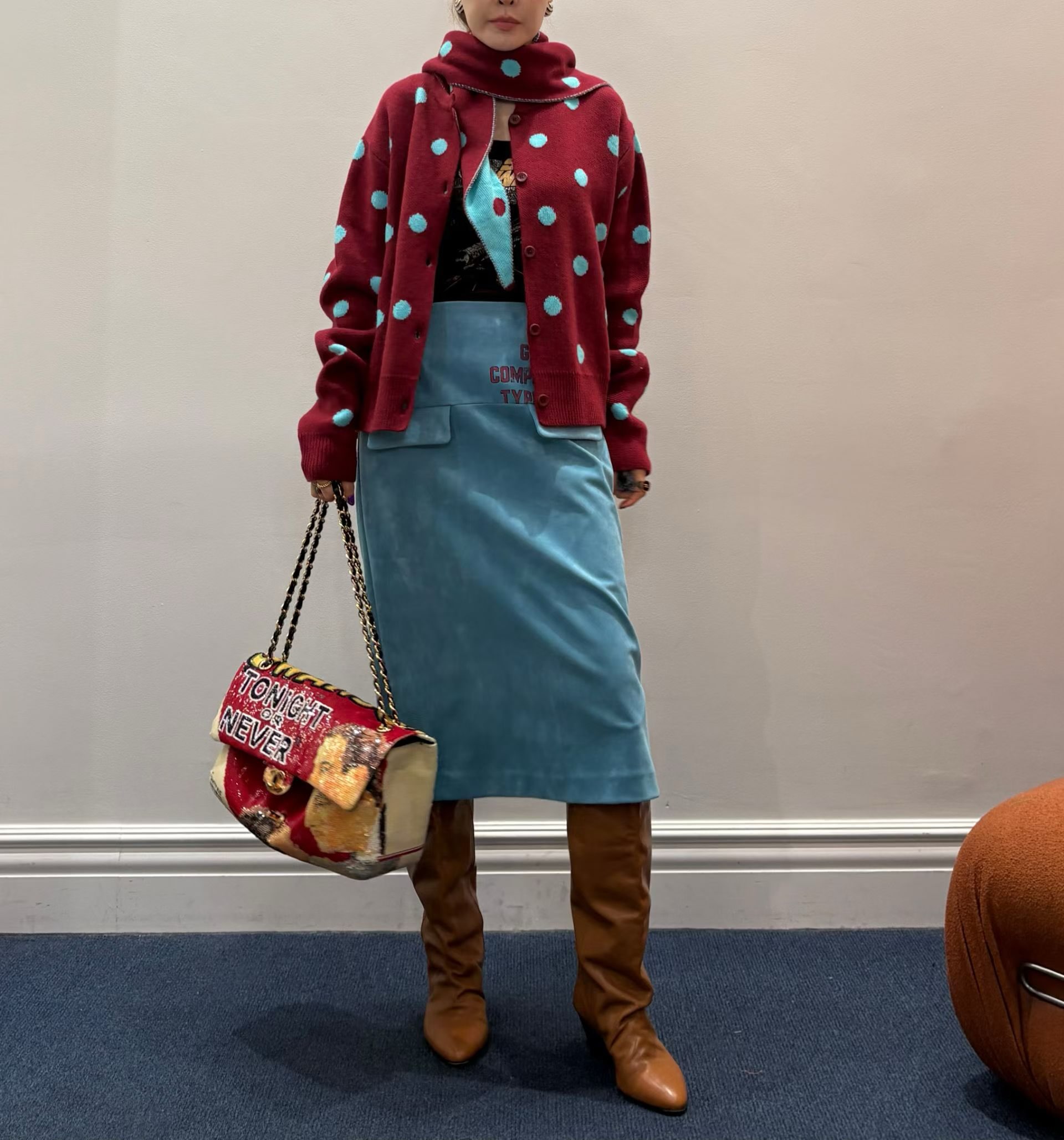 (2026FW) 2ND K - CARDIGAN WITH SCARF