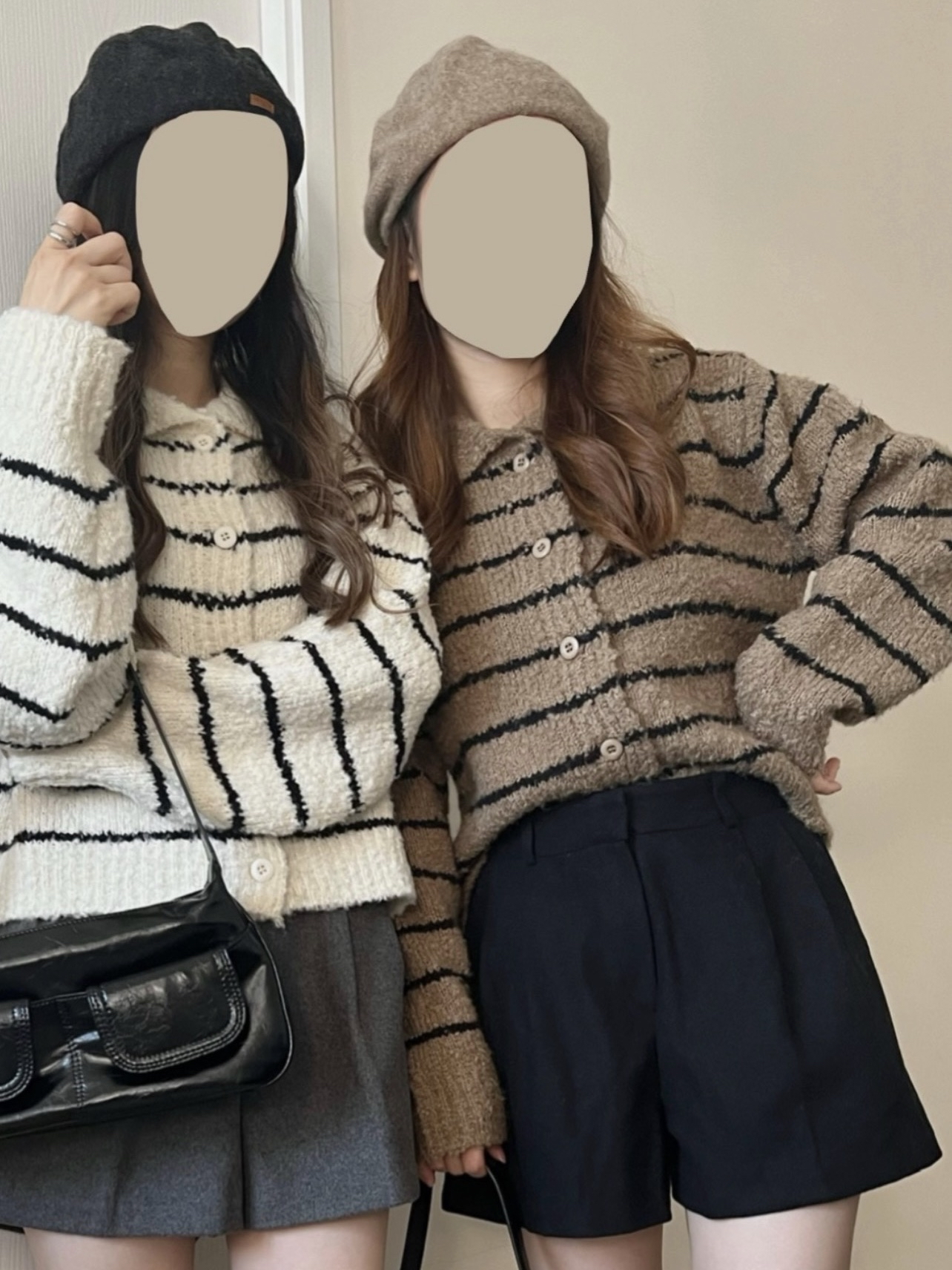 兩穿軟糯橫間polo上衣 現貨