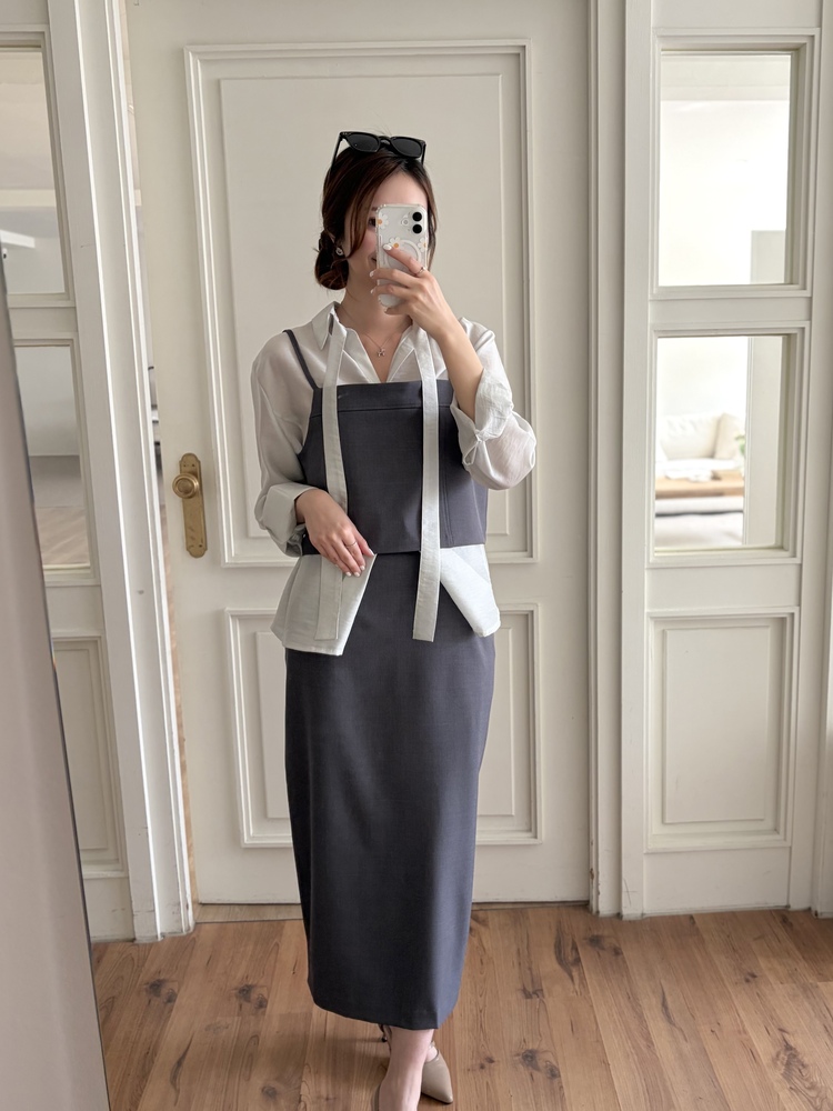 Tie Detail Sheer Blouse (Mint)