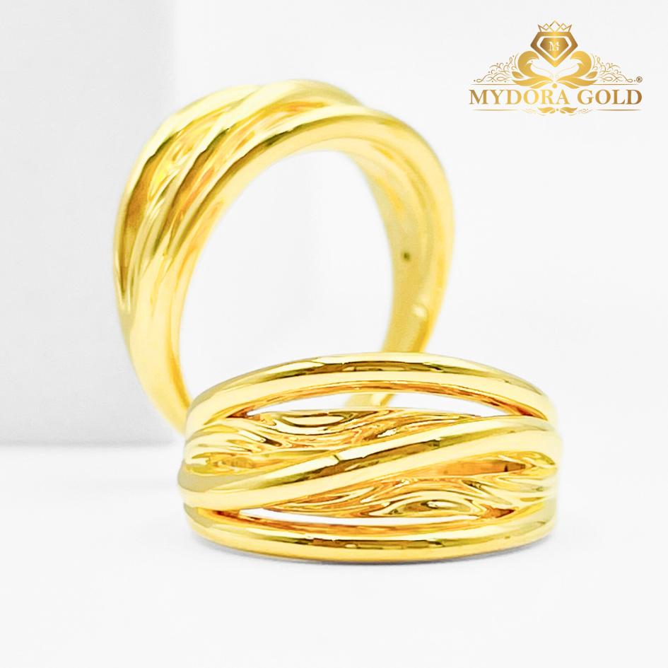 MYDORA Cincin Nabila Wave Full Gold (5G) l 916/22K