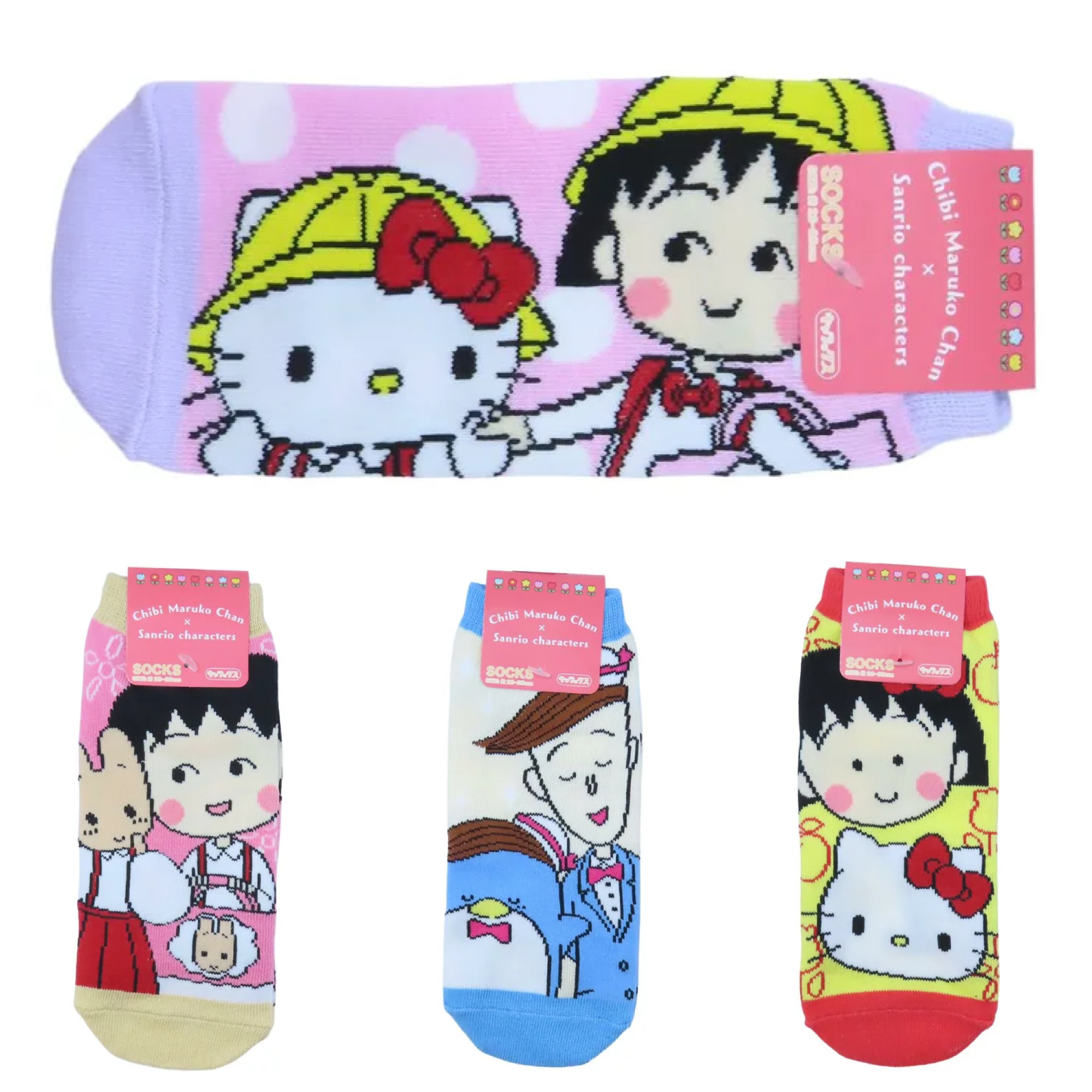 日本預訂📍日本Sanrio x 小丸子圖案襪子