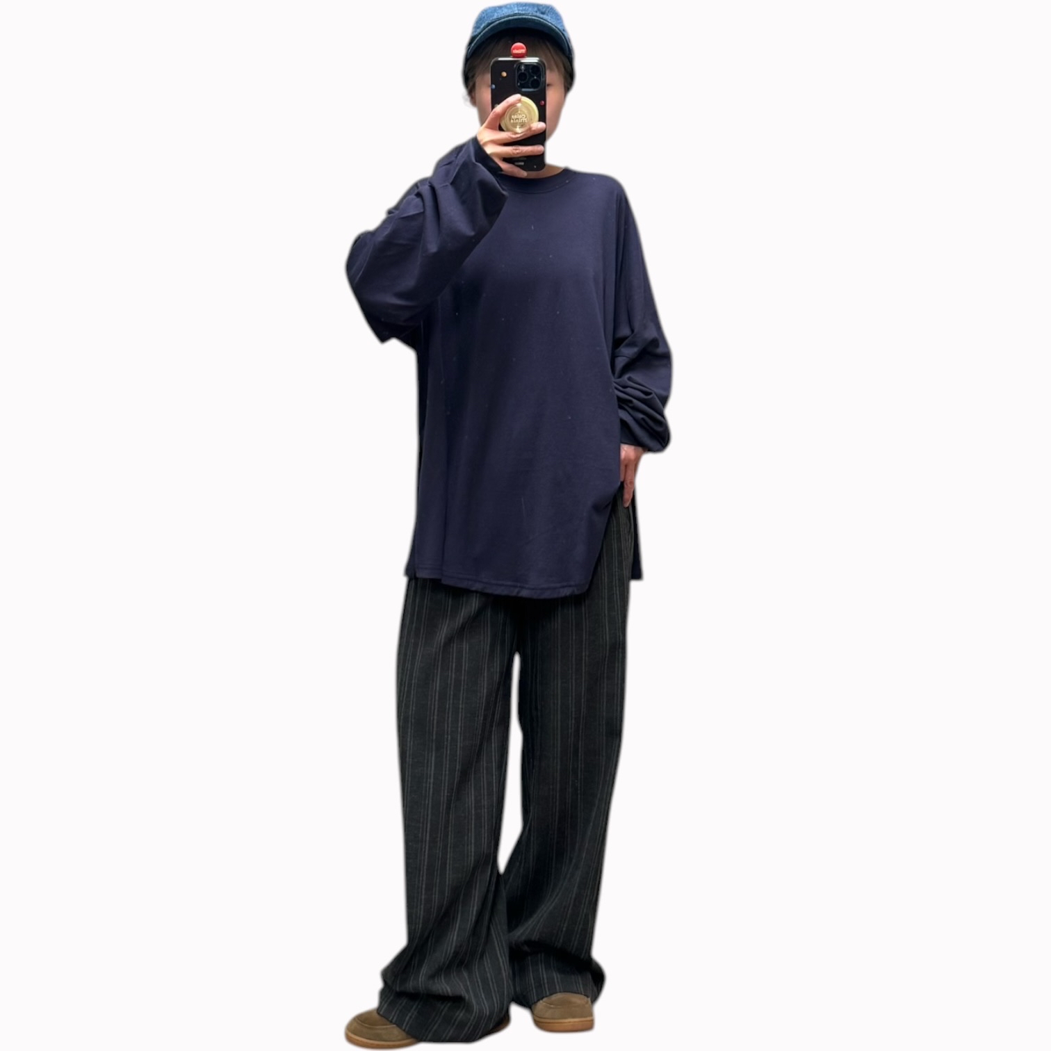 221039 暗紋混麻長褲