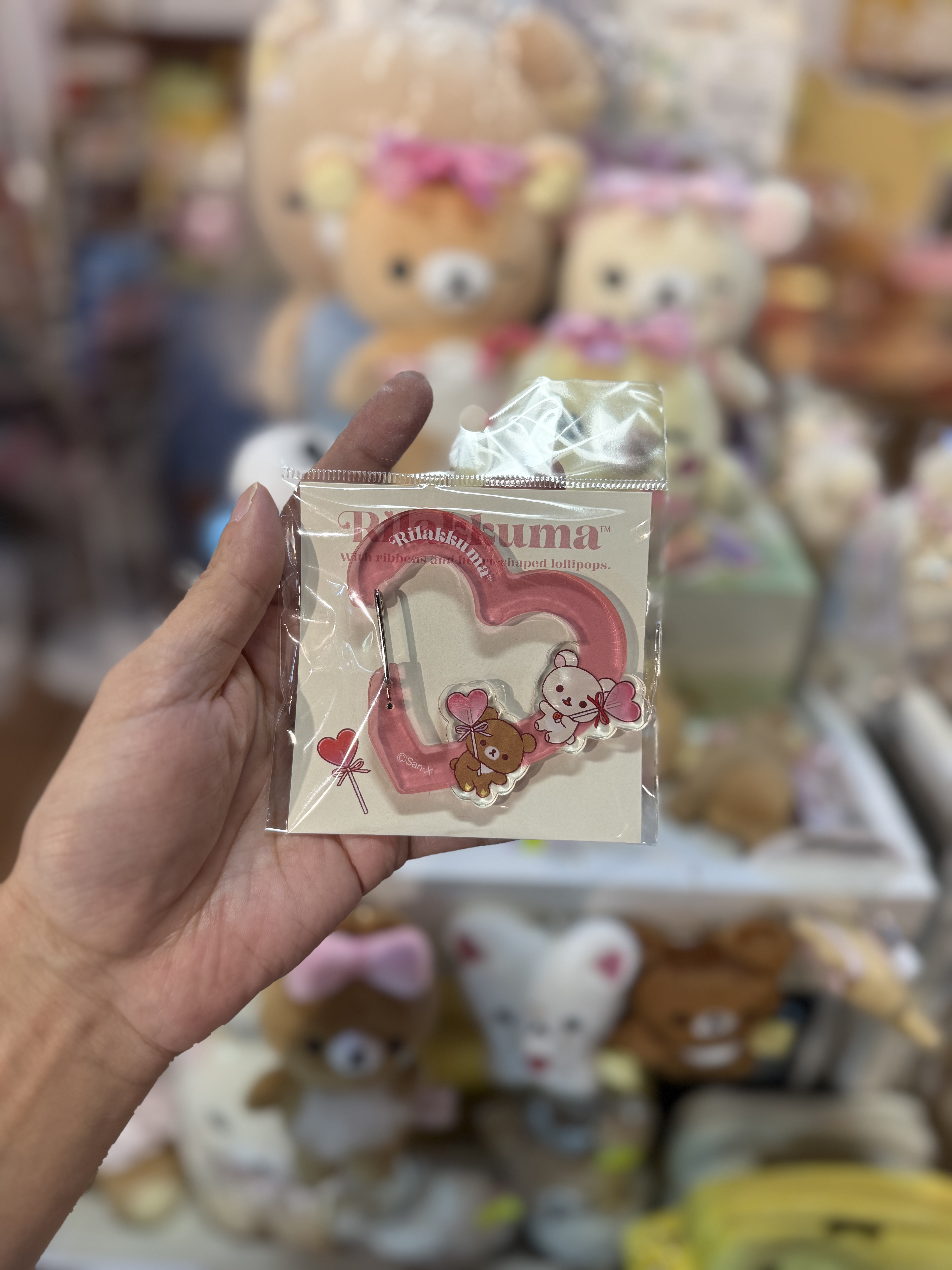 《現貨》全新日本專店限定 Rilakkuma情人節造型心型扣