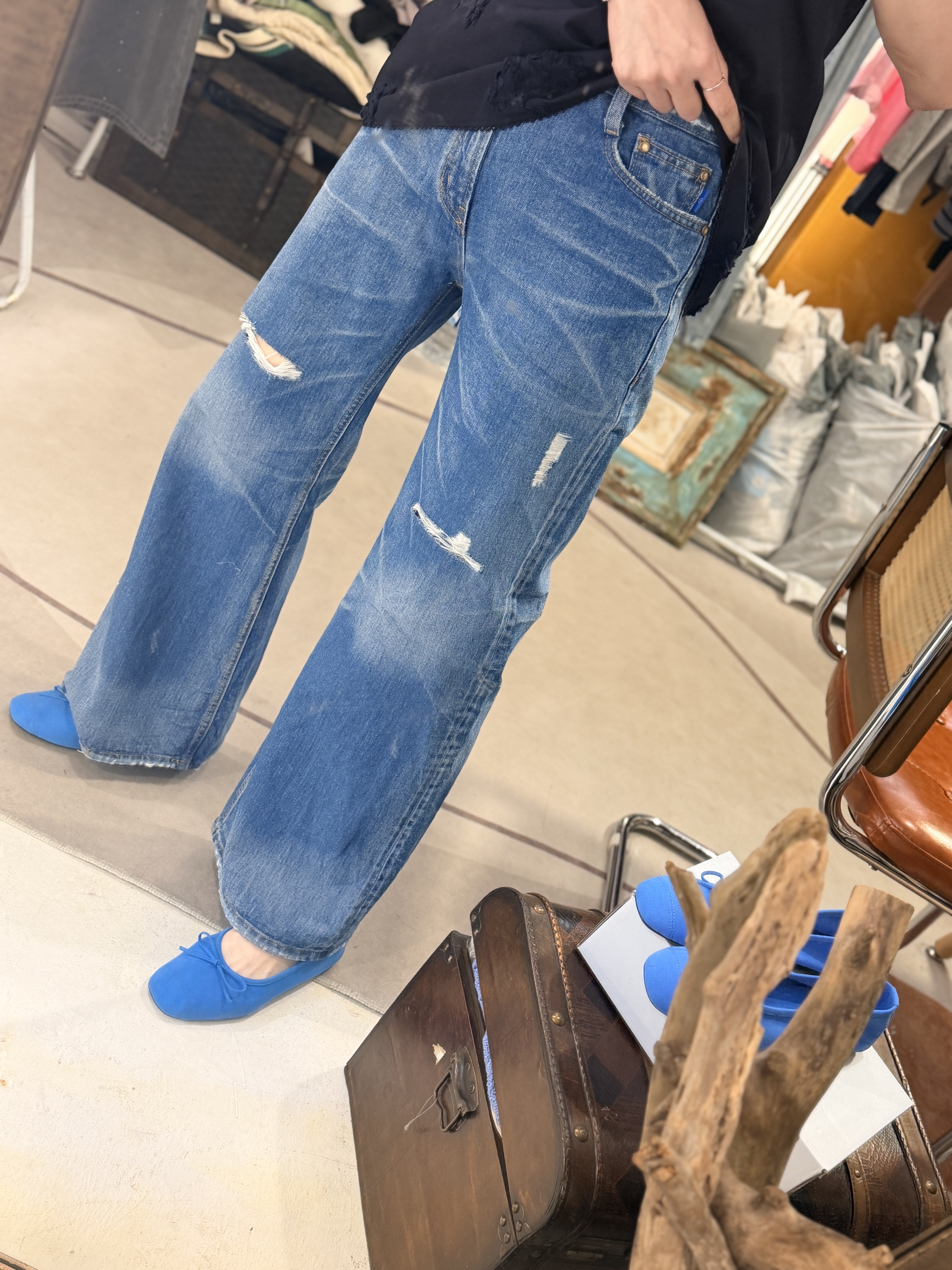 Damaged jeans