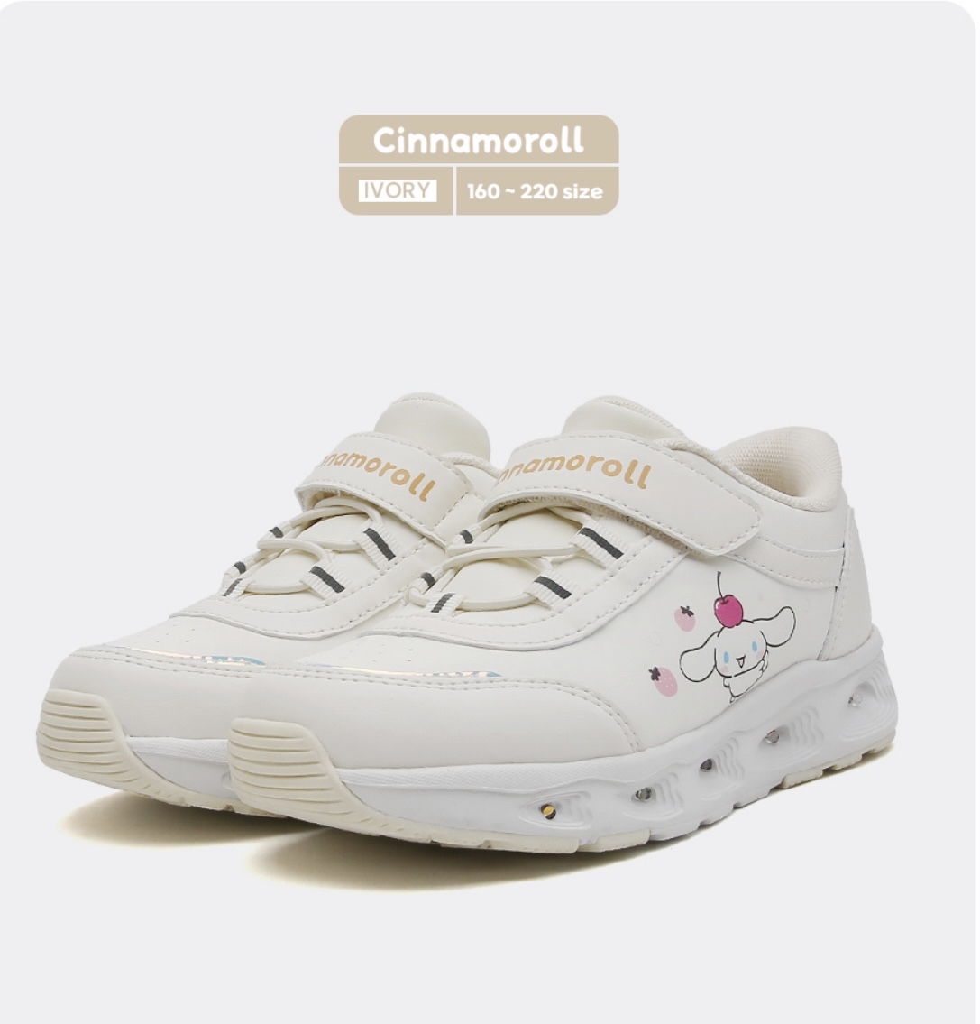 🇰🇷預訂 韓國直送🇰🇷Sanrio 玉桂狗人物印花魔術貼閃燈波鞋