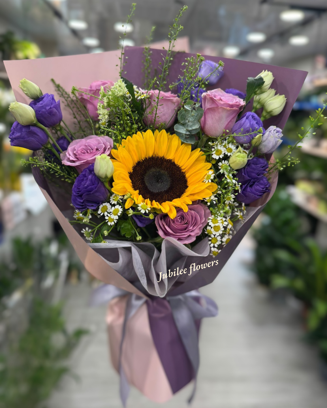 🌻向日葵 · 紫玫瑰花束 