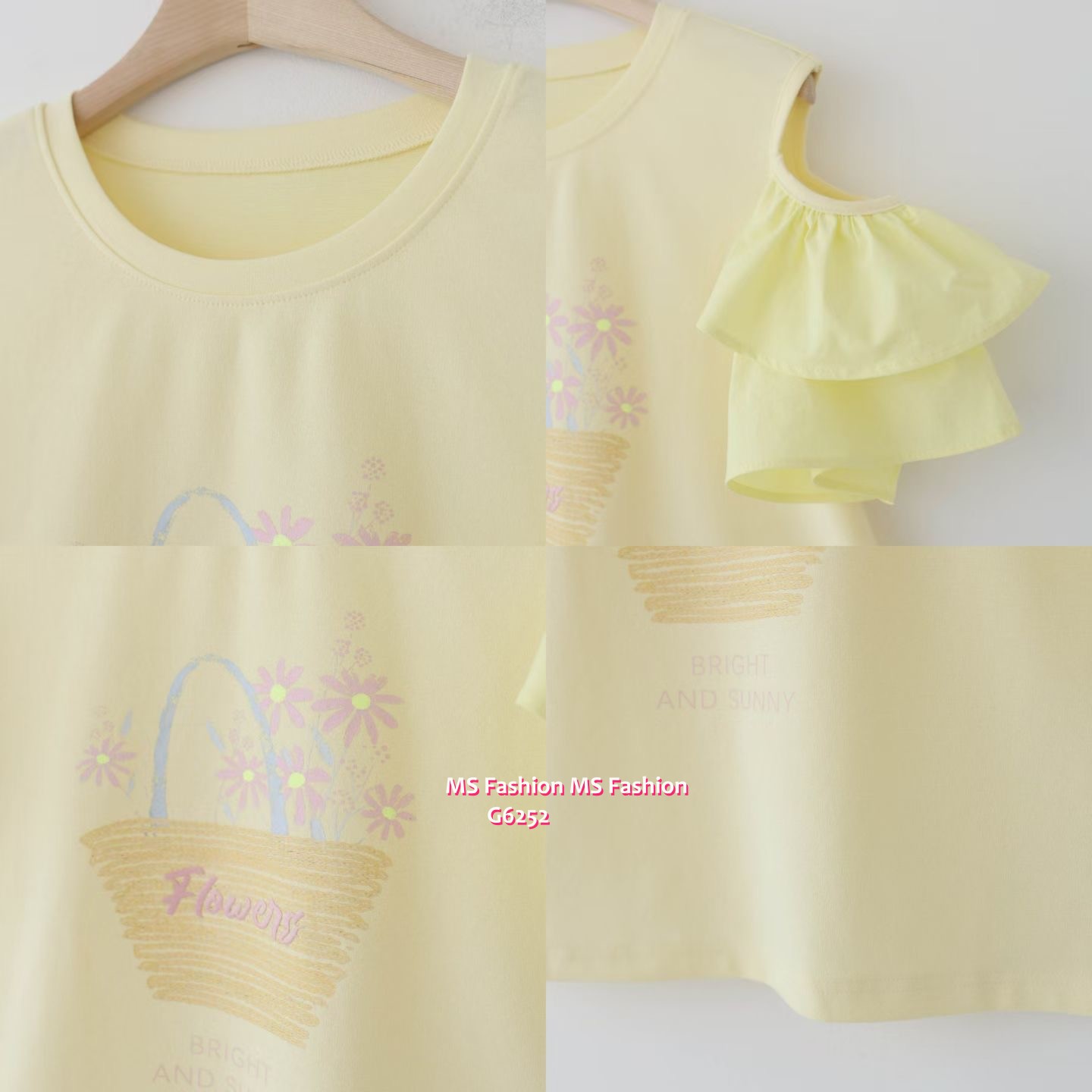 G6252 韓國🇰🇷靚print露肩top