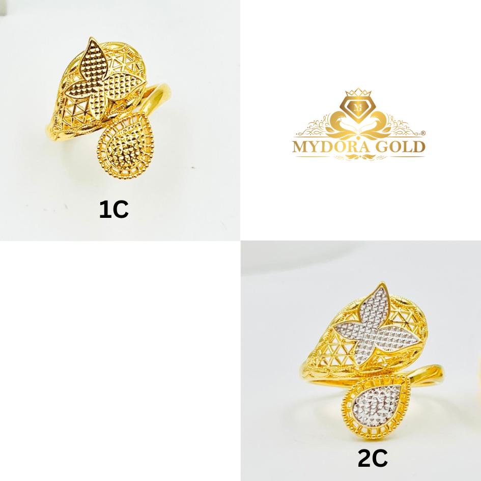 MYDORA Cincin Mekar Sari Rama-rama (5G) | EMAS 916/22K