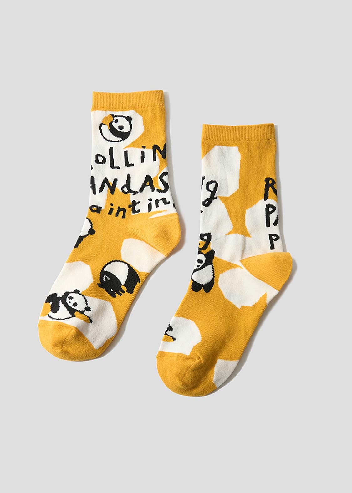 📦訂購 日本限定 graniph Rolling Pandas 熊貓 中筒襪