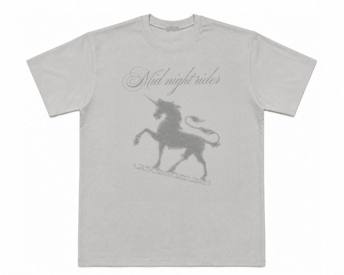Unicorn Lettering Graphic Short Sleeve Top